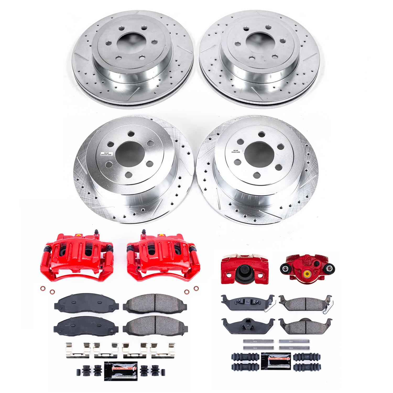 Power Stop 03-04 Dodge Dakota Front and Rear Z23 Evolution Kit w/Cals (1x psbK2187, 1x psbK2192, 1x psbS4862, 1x psbS4872) thumbnail 7