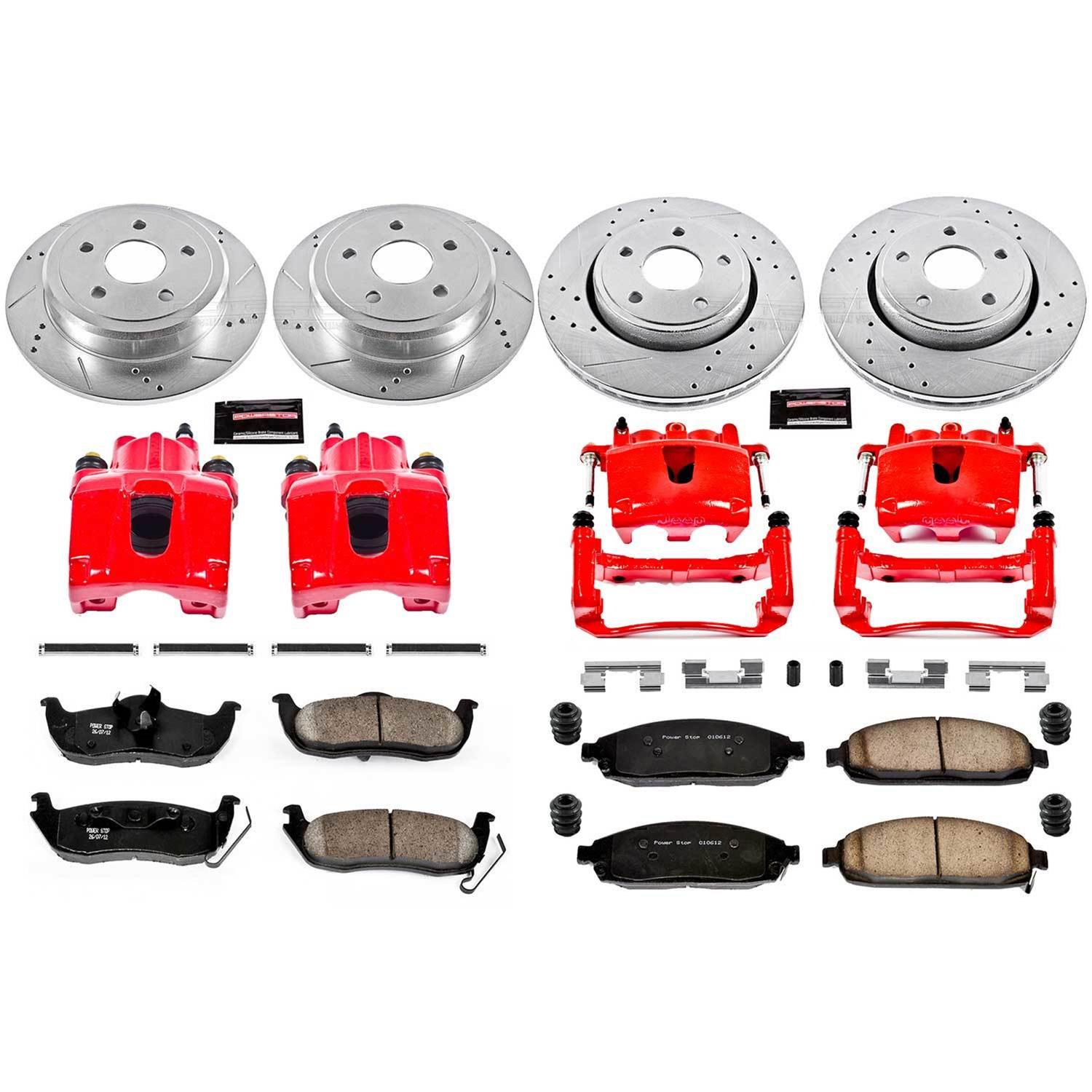 Power Stop 06-10 Jeep Commander Front & Rear Z23 Evolution Sport Brake Kit w/Calipers (1x psbS4998, 1x psbS4990, 1x psbK2219, 1x psbK2221) thumbnail 7