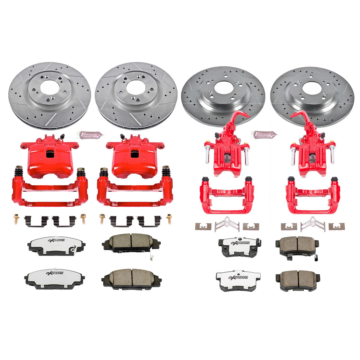 Power Stop K2276 Front Z23 Evolution Brake Kit with Drilled//Slotted Rotors and Ceramic Brake Pads