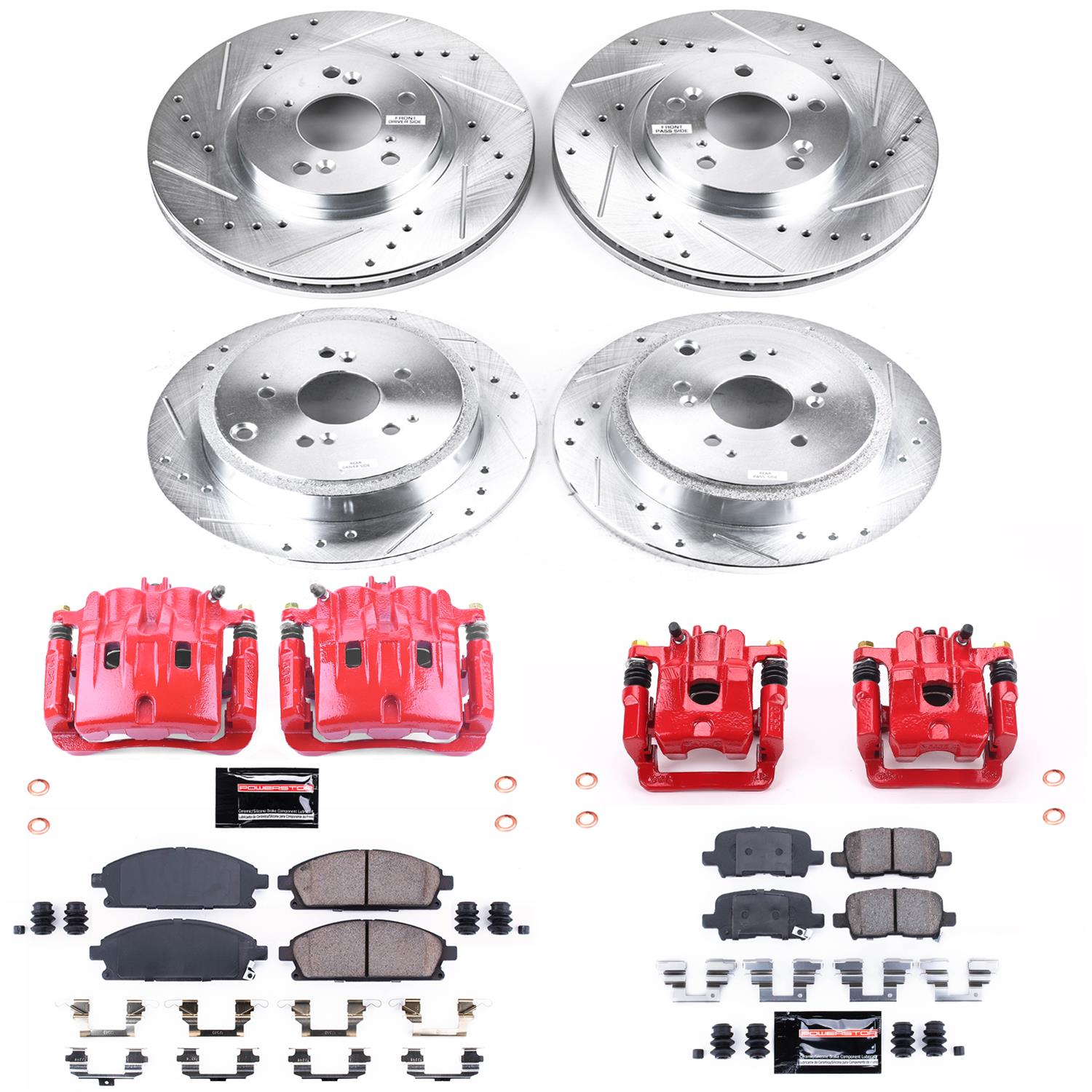 Power Stop 03-06 Acura MDX Front & Rear Z23 Evolution Sport Brake Kit w/Calipers (1x psbS2818, 1x psbS2674, 1x psbK2382, 1x psbK2290) thumbnail 5