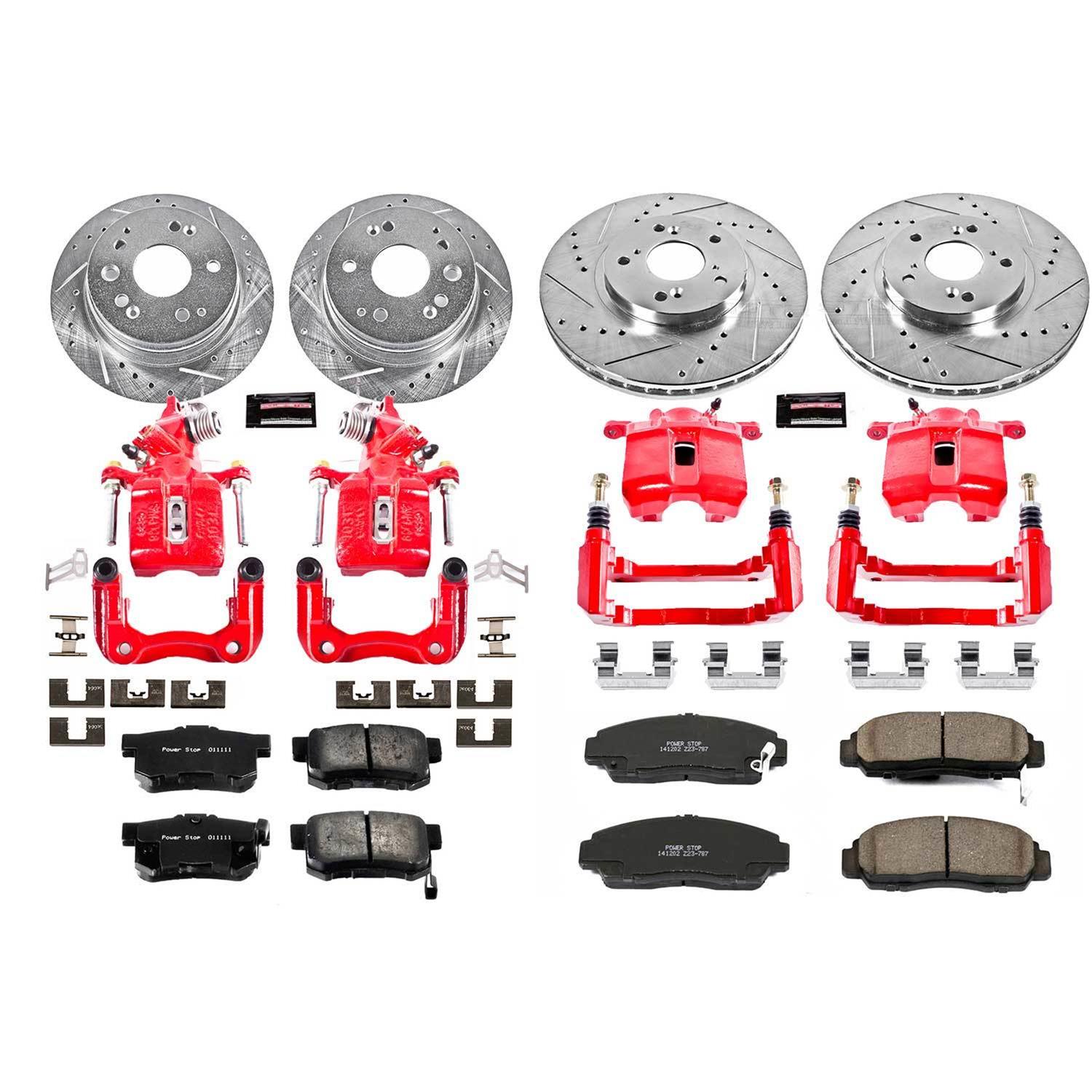 Power Stop 01-03 Acura CL Front & Rear Z23 Evolution Sport Brake Kit w/Calipers (1x psbS2588, 1x psbK2292, 1x psbS2584, 1x psbK2383) thumbnail 7