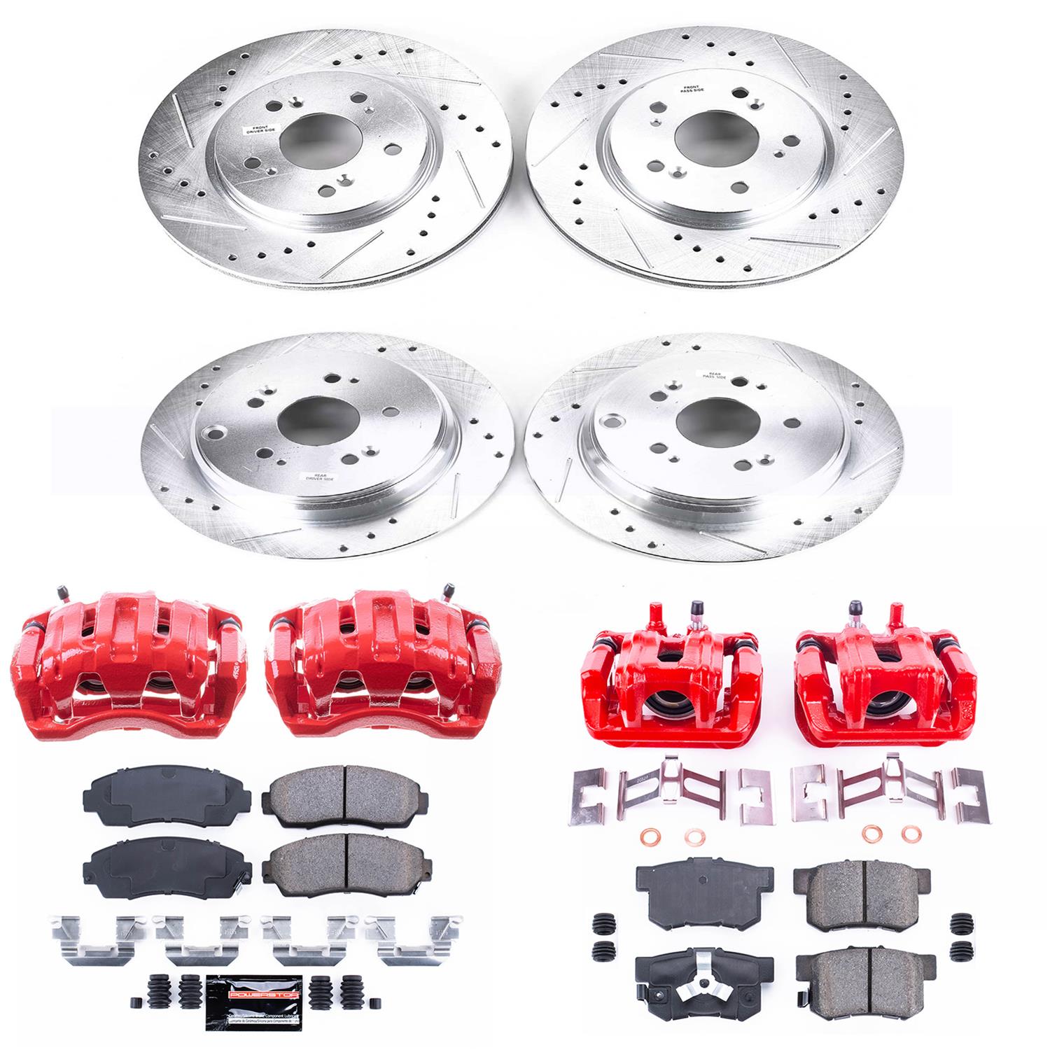 Power Stop 07-11 Honda CR-V Front & Rear Z23 Evolution Sport Brake Kit w/Calipers (1x psbS2958, 1x psbS2910A, 1x psbK228, 1x psbK206) thumbnail 5