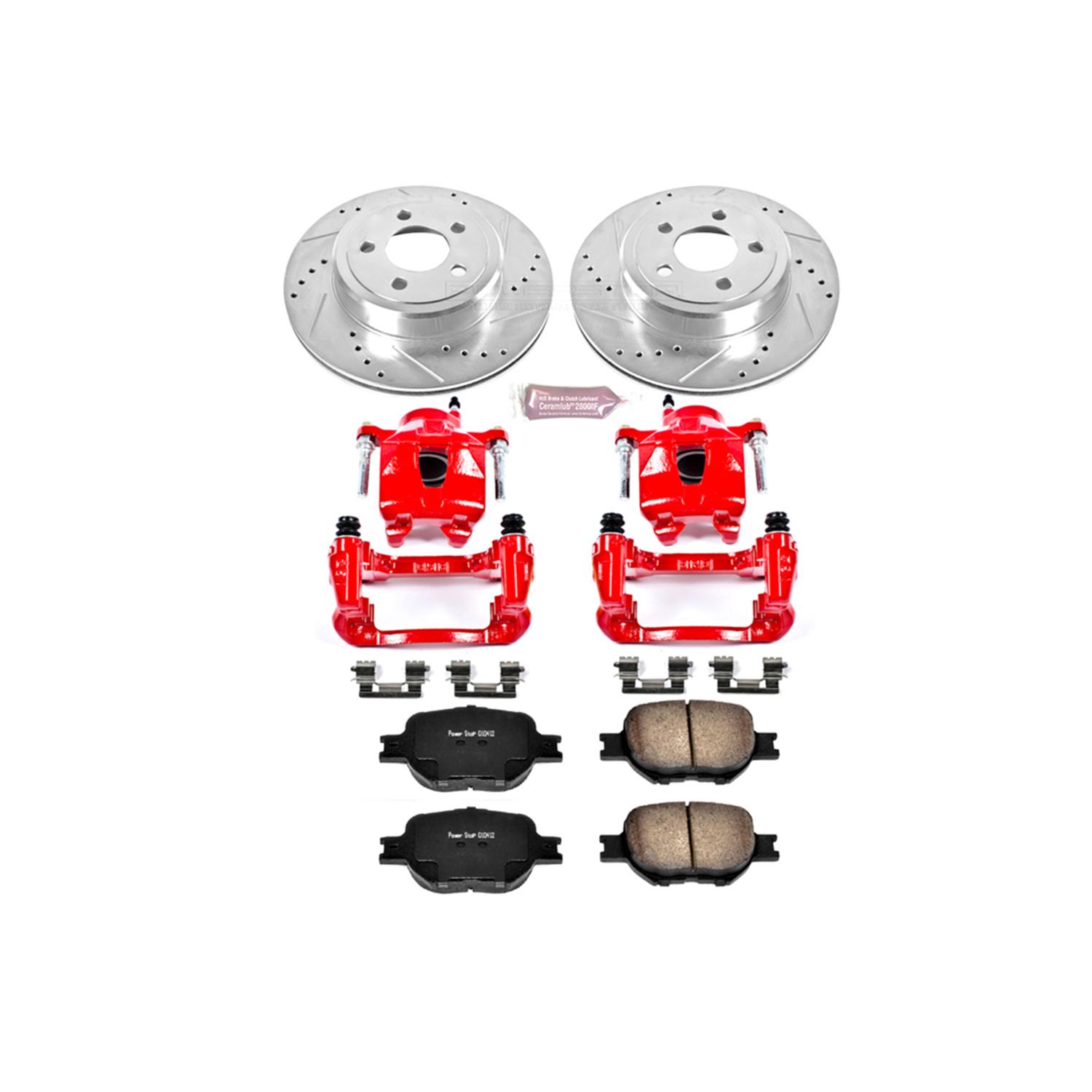 Power Stop KC2936 1-Click Performance Brake Kit with Calipers Front Only
