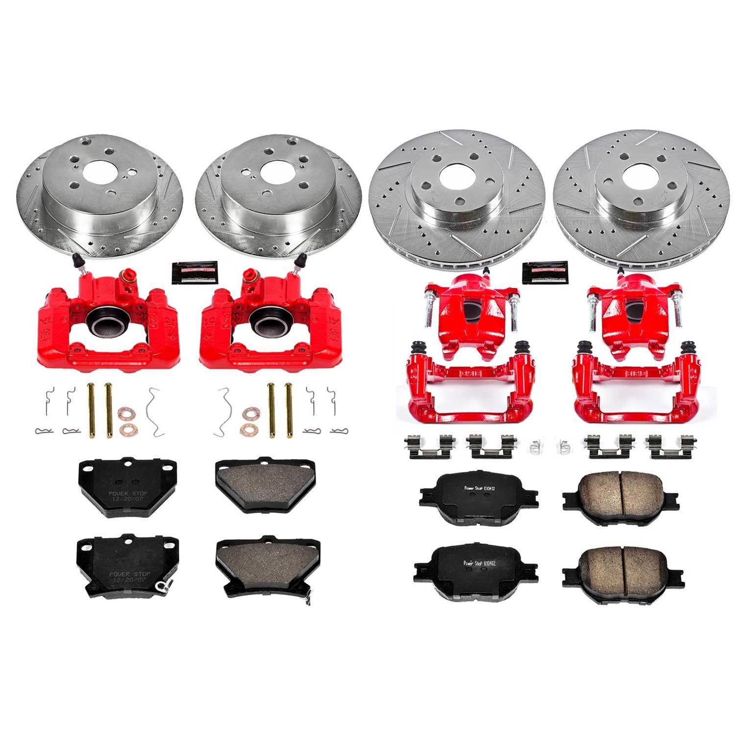 Power Stop 03-05 Toyota Celica Front & Rear Z23 Evolution Sport Brake Kit w/Calipers (1x psbK2313, 1x psbS2580A, 1x psbK2318, 1x psbS2612) thumbnail 7