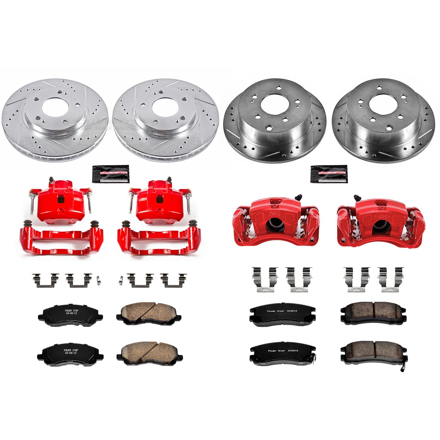 Power Stop 04-12 Mitsubishi Galant Front & Rear Z23 Evolution Sport Brake Kit w/Calipers (1x psbK1678, 1x psbS2614, 1x psbK155, 1x psbS2966) thumbnail 8