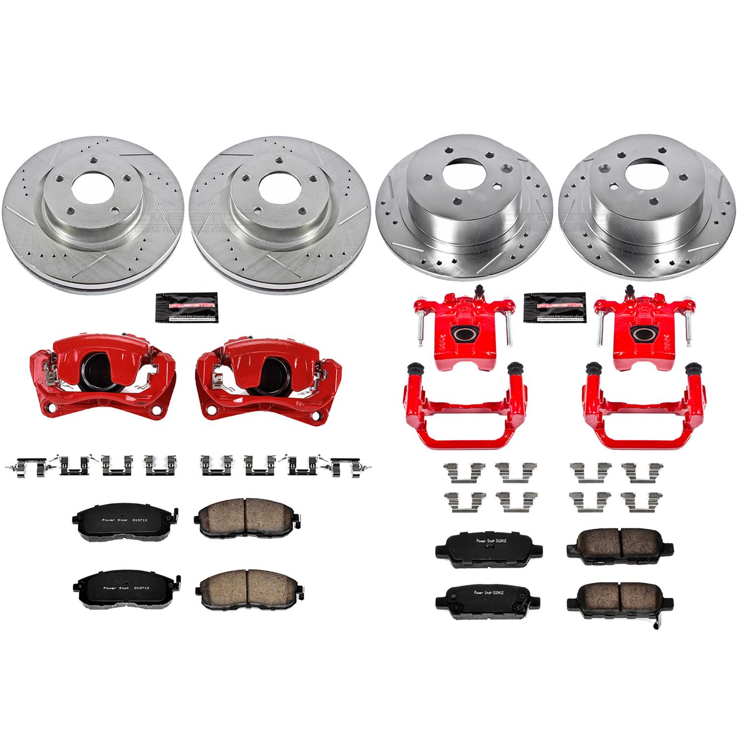 Power Stop 2010 Nissan Altima Front & Rear Z23 Evolution Sport Brake Kit w/Calipers (1x psbK098, 1x psbS2780A, 1x psbS3308, 1x psbK241) thumbnail 8