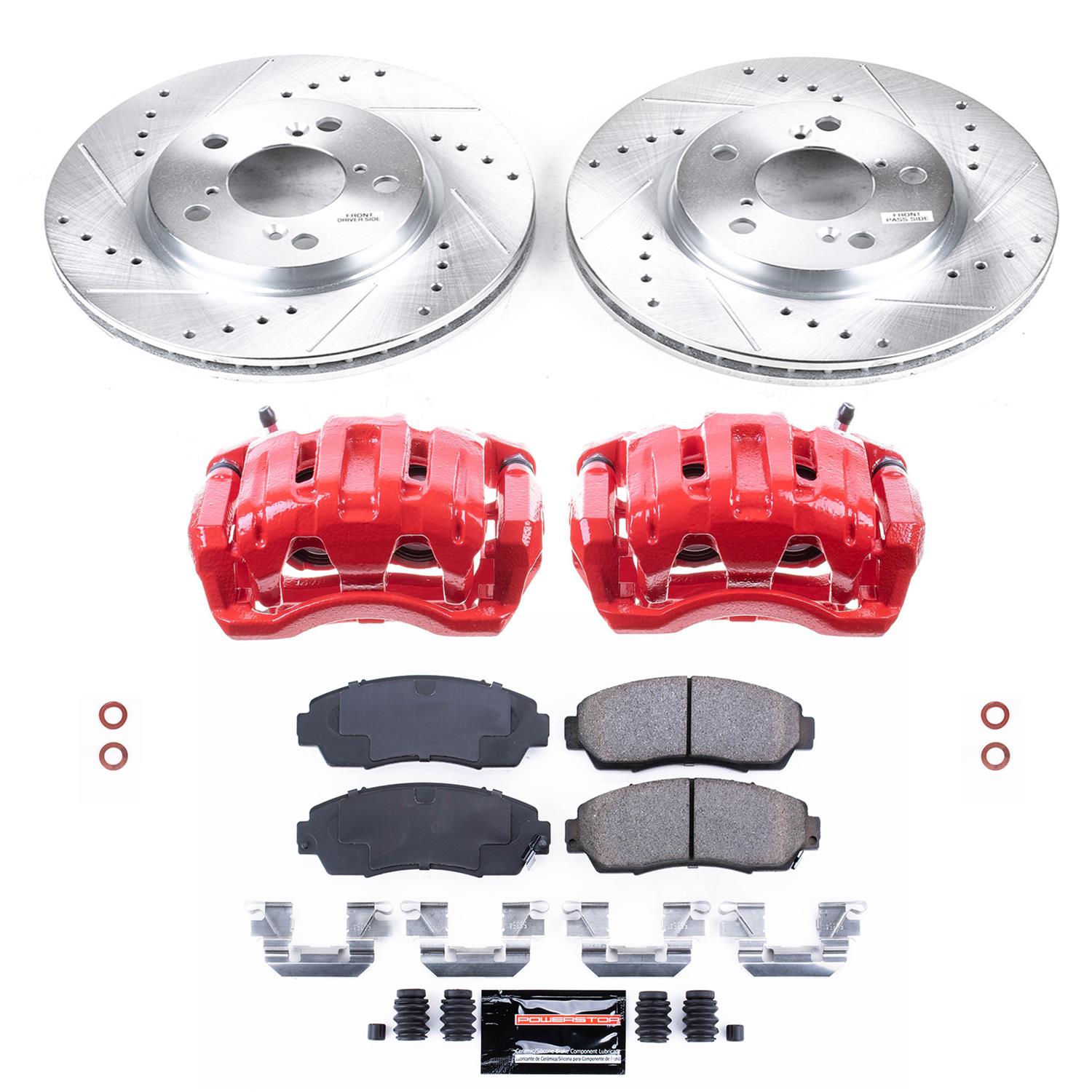 Power Stop 05-10 Honda Odyssey Front Z23 Evolution Sport Brake Kit w/Calipers (1x psbS2958, 1x psbK2435) thumbnail 6