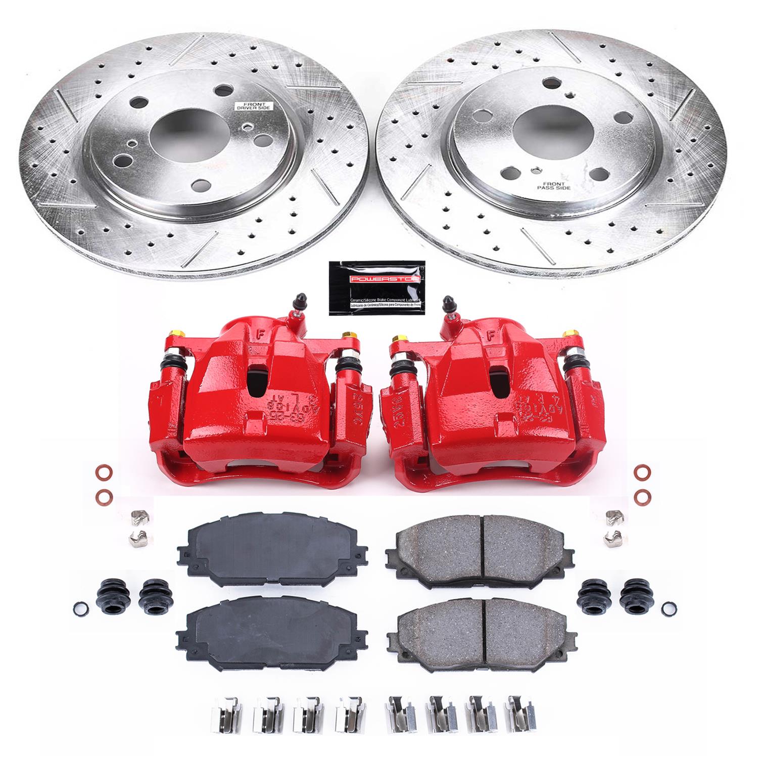 Power Stop 10-12 Lexus HS250h Front Z23 Evolution Sport Brake Kit w/Calipers (1x psbS3196A, 1x psbK258) thumbnail 5