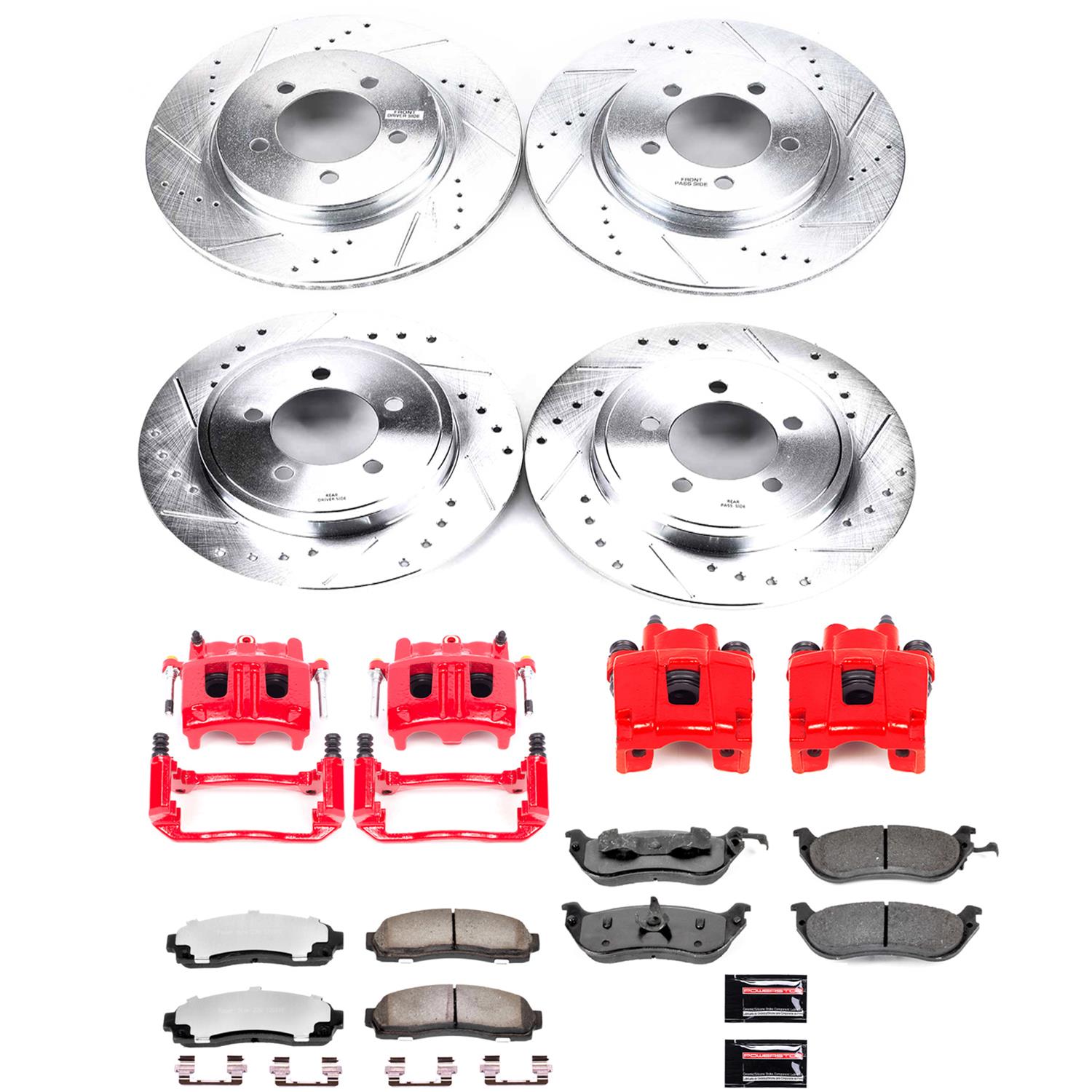 Power Stop 02-05 Ford Explorer Front & Rear Z36 Truck & Tow Brake Kit w/Calipers (1x psbKC1931-36, 1x psbKC3150-36) thumbnail 3