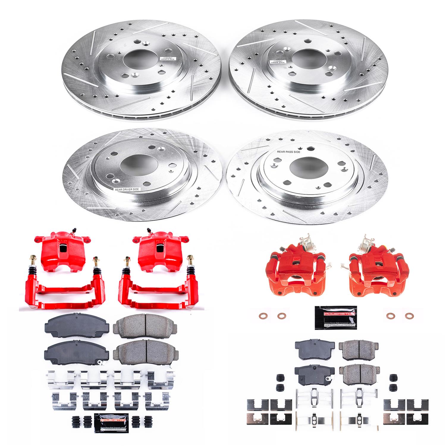 Power Stop 06-07 Honda Accord Front & Rear Z23 Evolution Sport Brake Kit w/Calipers (1x psbK2292, 1x psbS2584, 1x psbK3128, 1x psbS2068A) thumbnail 5