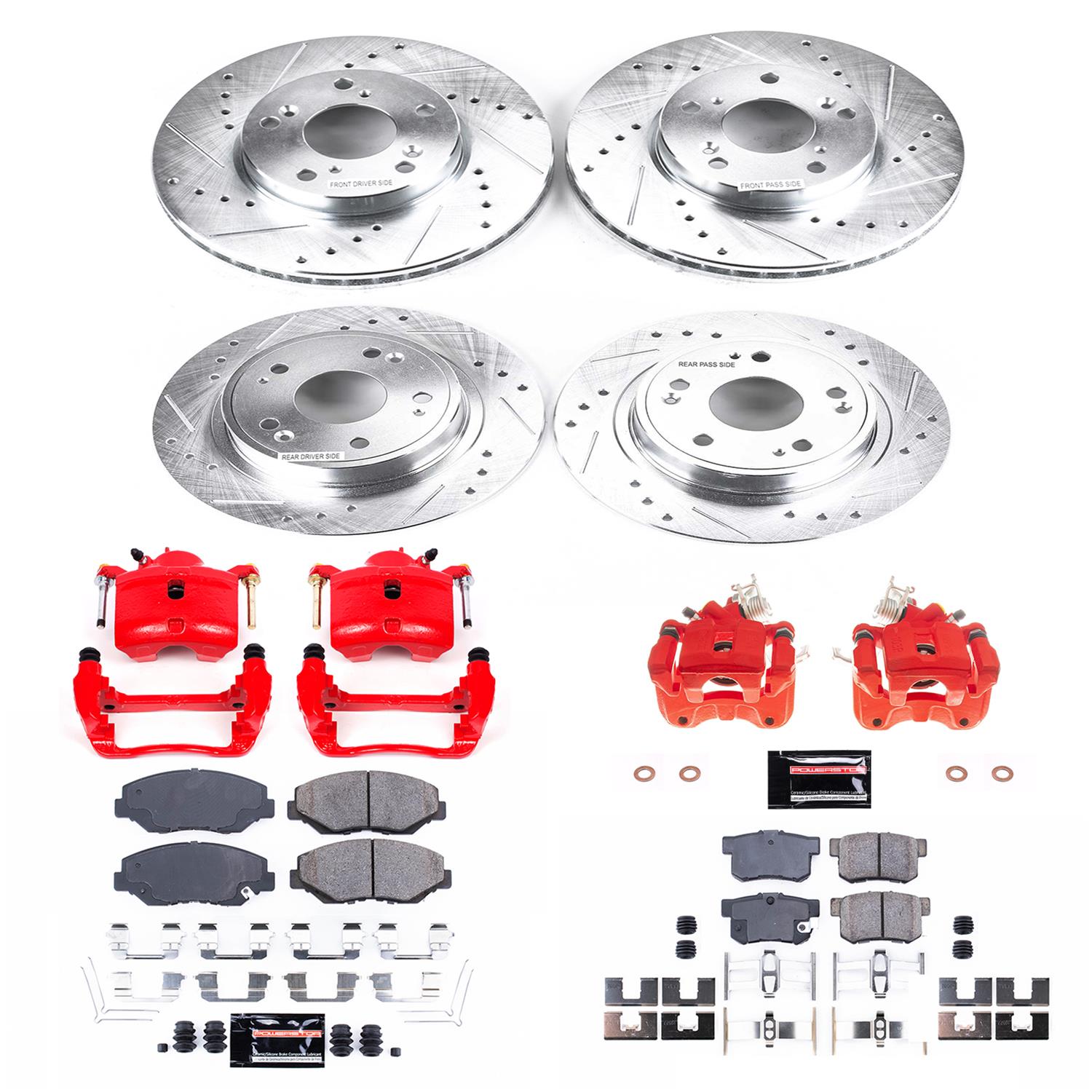 Power Stop 2005 Honda Accord Front & Rear Z23 Evolution Sport Brake Kit w/Calipers (1x psbK3128, 1x psbS2660, 1x psbK1043, 1x psbS2068A) thumbnail 5