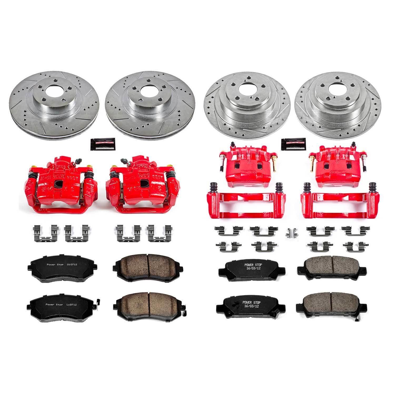 Power Stop 04-06 Subaru Baja Front & Rear Z23 Evolution Sport Brake Kit w/Calipers (1x psbS2682B, 1x psbS2582, 1x psbK3124, 1x psbK3038) thumbnail 7