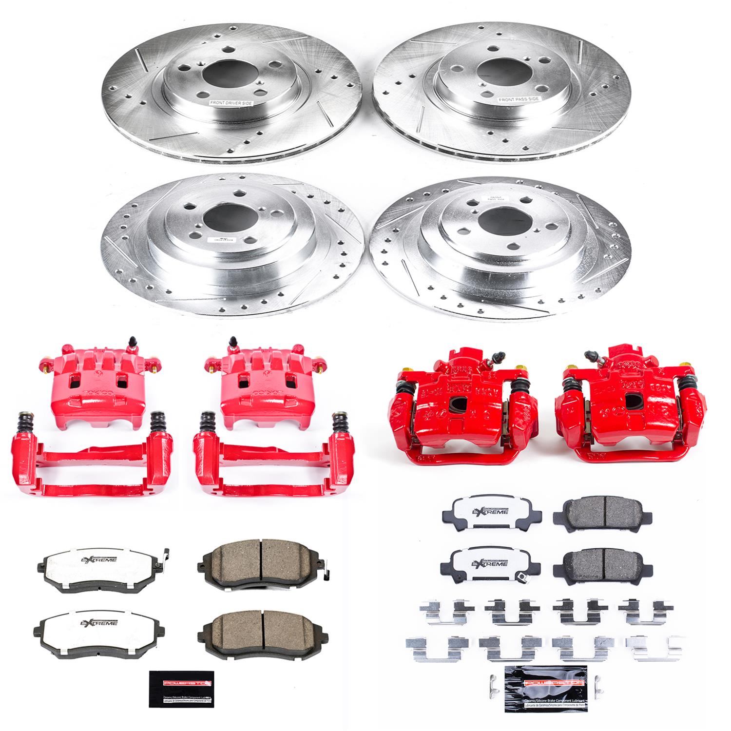 Power Stop 02-04 Subaru Legacy Front & Rear Z26 Street Warrior Brake Kit w/Calipers (1x psbKC3124-26, 1x psbKC1124-26) thumbnail 6