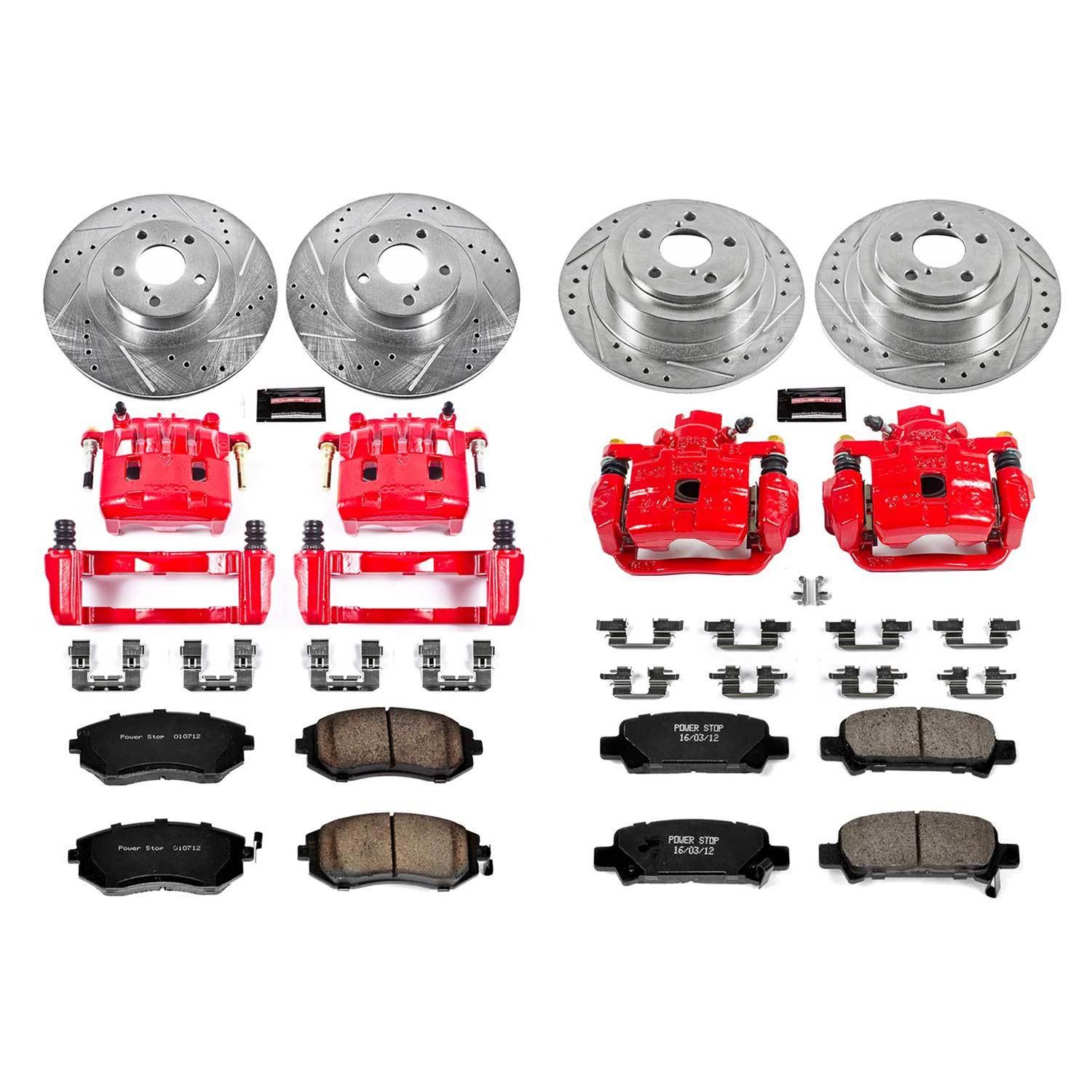 Power Stop 03-06 Subaru Baja Front & Rear Z23 Evolution Sport Brake Kit w/Calipers (1x psbS2682B, 1x psbS2582, 1x psbK3124, 1x psbK2373) thumbnail 2