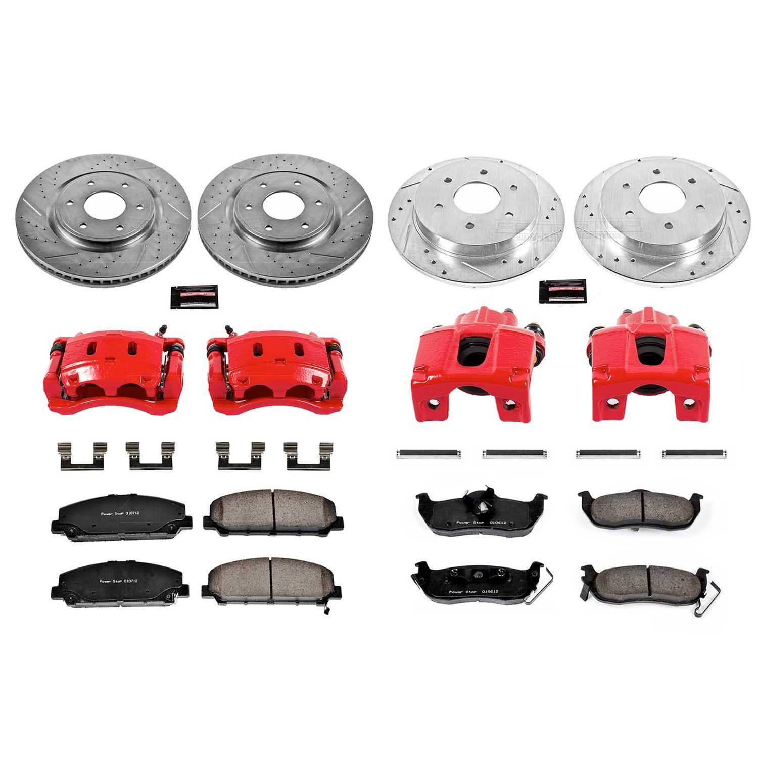 Power Stop 06-07 Infiniti QX56 Front & Rear Z23 Evolution Sport Brake Kit w/Calipers (1x psbS3338, 1x psbK2909, 1x psbS2948, 1x psbK2445) thumbnail 2