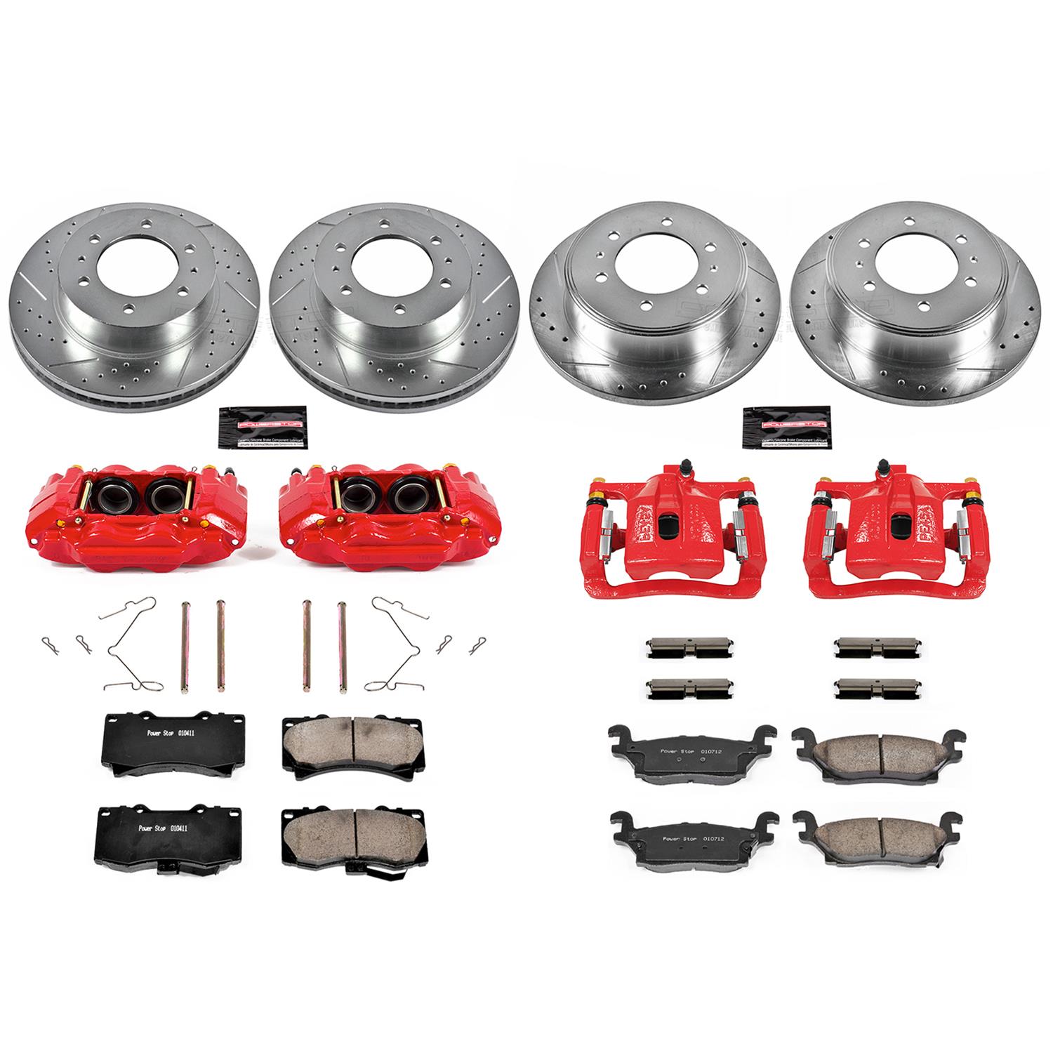 Power Stop 06-10 Hummer H3 Front & Rear Z23 Evolution Sport Brake Kit w/Calipers (1x psbS5018, 1x psbK3067, 1x psbS5020, 1x psbK3035) thumbnail 9