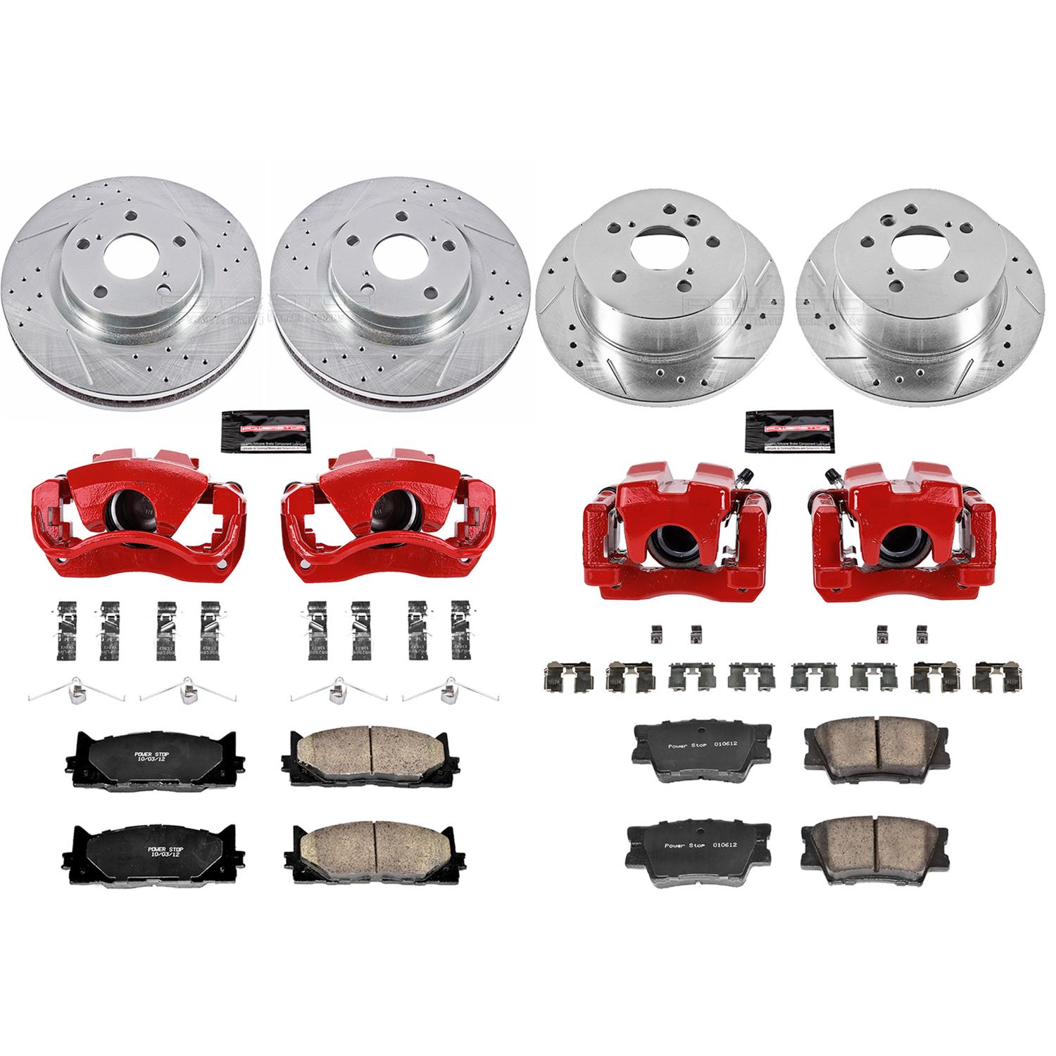 Power Stop 07-12 Lexus ES350 Front & Rear Z23 Evolution Sport Brake Kit w/Calipers (1x psbK3068, 1x psbK3053, 1x psbS3128, 1x psbS3130) thumbnail 8