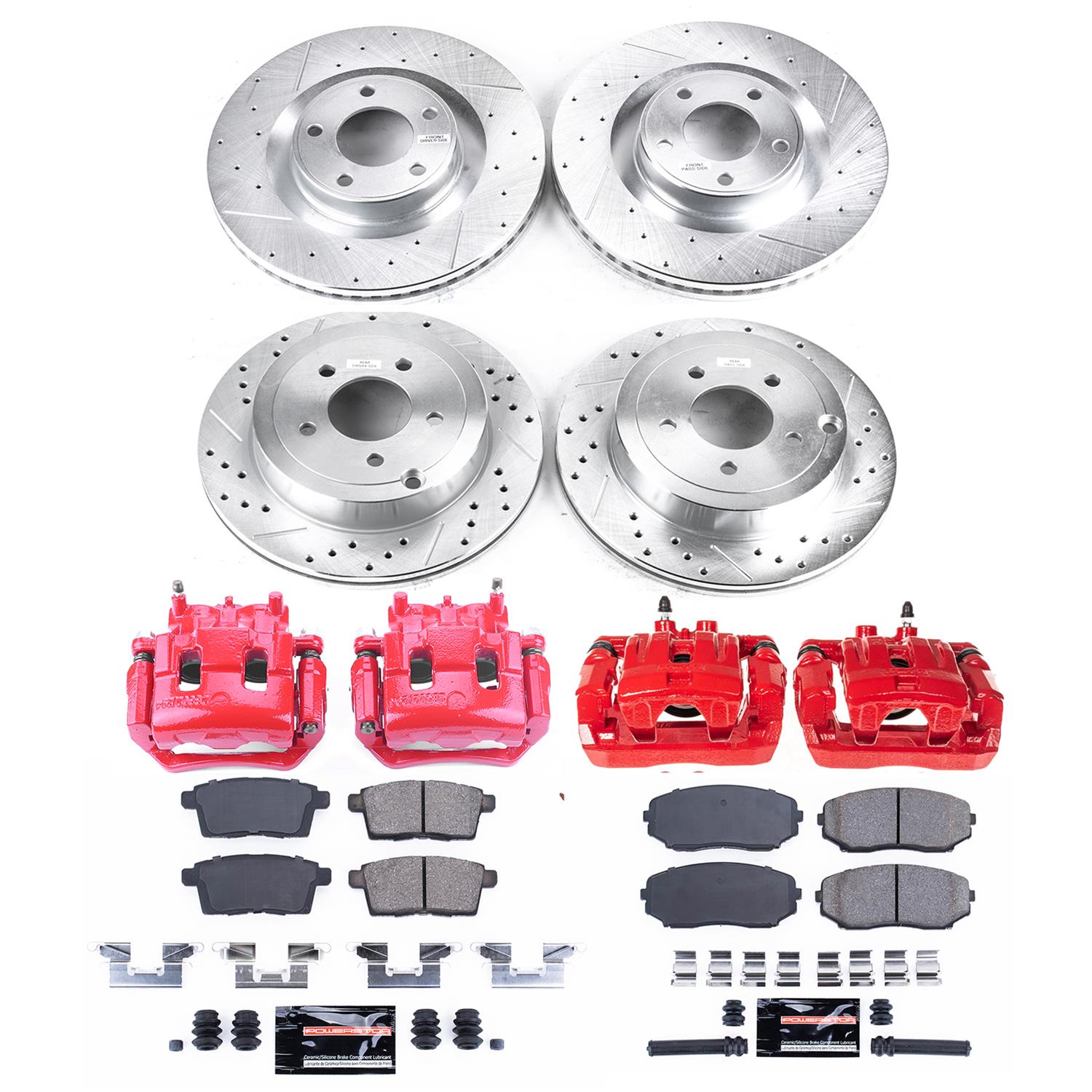 Power Stop 07-10 Ford Edge Front & Rear Z23 Evolution Sport Brake Kit w/Calipers (1x psbK3057, 1x psbK3060, 1x psbS5026A, 1x psbS5042) thumbnail 2