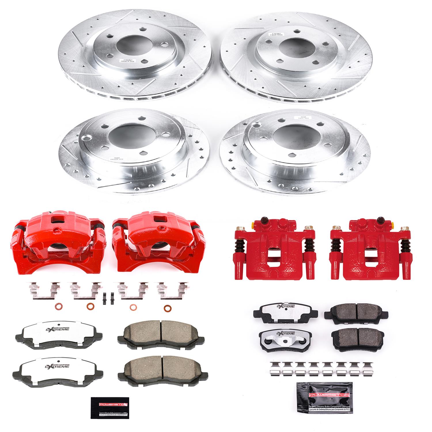 Power Stop 2012 Mitsubishi Lancer Front & Rear Z26 Street Warrior Brake Kit w/Calipers (1x psbKC3032A-26, 1x psbKC3033-26) thumbnail 3