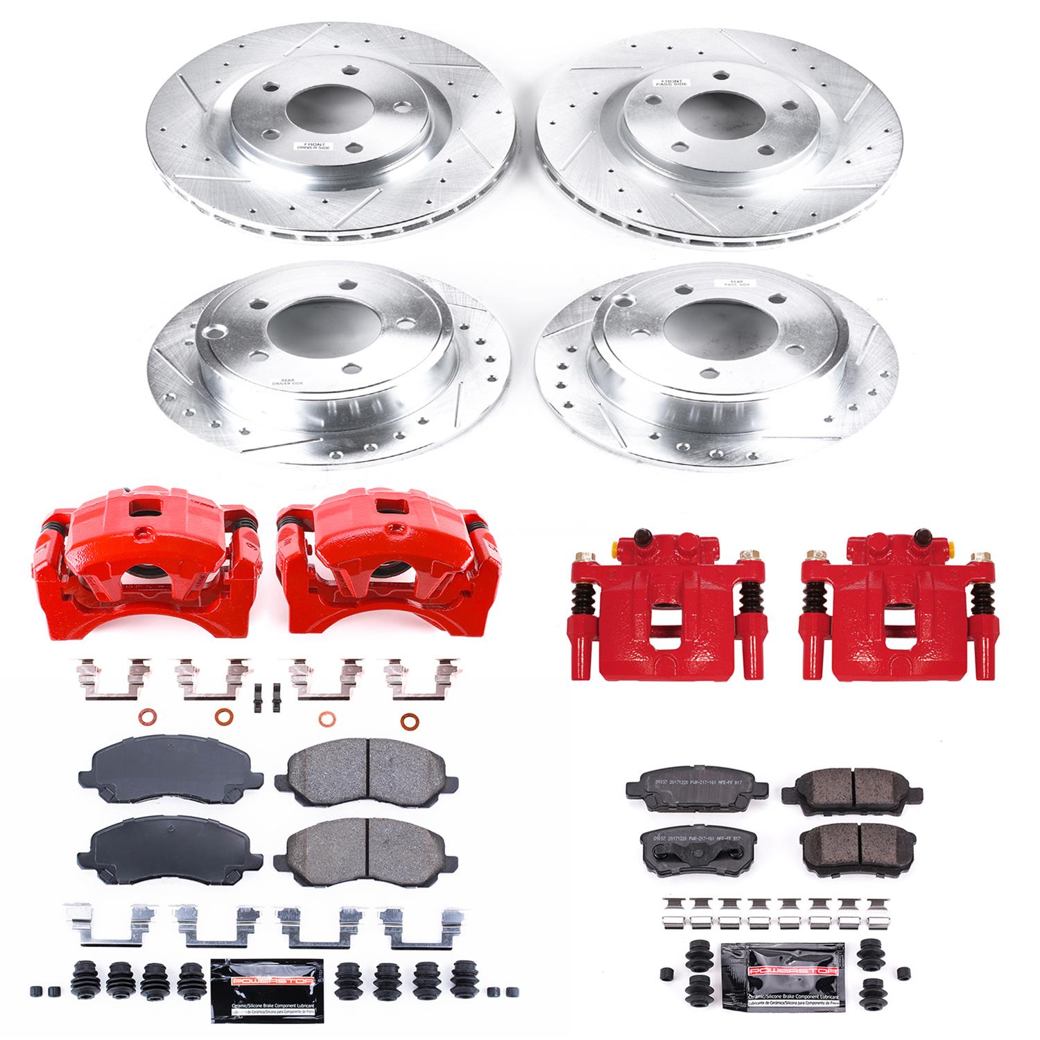 Power Stop 2012 Mitsubishi Lancer Front & Rear Z23 Evolution Sport Brake Kit w/Calipers (1x psbS5038, 1x psbK3032, 1x psbS5032B, 1x psbK3033) thumbnail 5