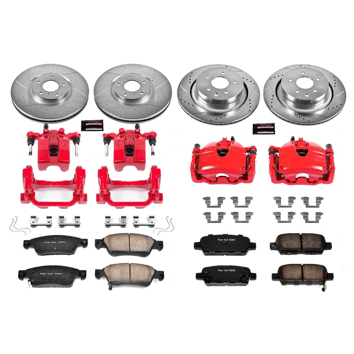 Power Stop 07-08 Infiniti G35 Front & Rear Z23 Evolution Sport Brake Kit w/Calipers (1x psbS3738, 1x psbK2986, 1x psbS3702, 1x psbK3022) thumbnail 3