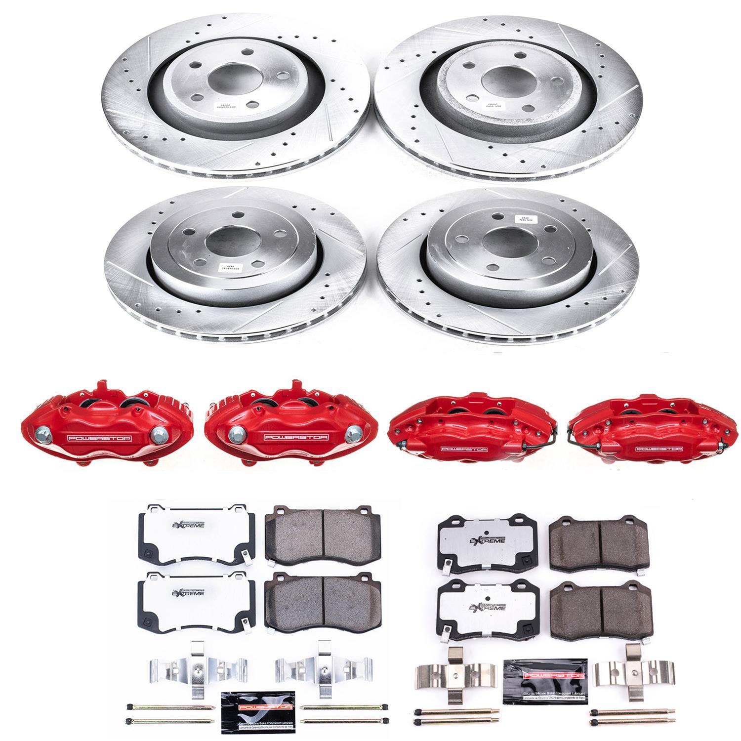 Power Stop 06-10 Jeep Grand Cherokee Front and Rear Z26 Street Kit w/Cals (1x psbS5086, 1x psbS5084, 1x psbK2924-26, 1x psbK2949-26) thumbnail 6