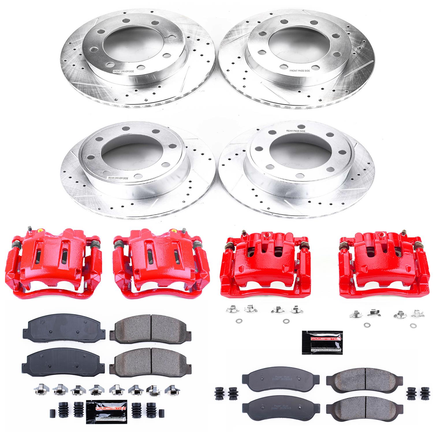 Power Stop 07-08 Ford F-250 Super Duty Front & Rear Z23 Evolution Kit w/Cals (Bundled Kit) thumbnail 3
