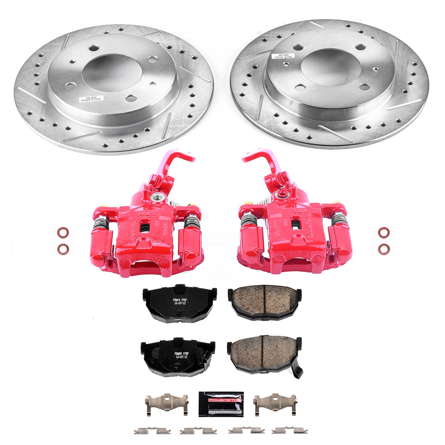 Power Stop 05-06 Hyundai Elantra Rear Z23 Evolution Sport Brake Kit w/Calipers (1x psbS3302, 1x psbK3106) thumbnail 7