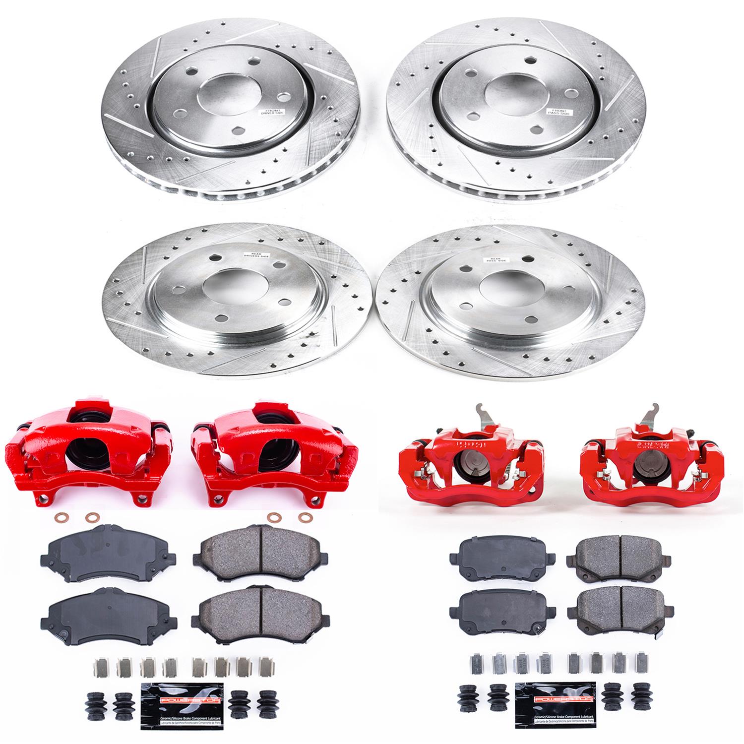 Power Stop 09-12 Dodge Journey Front & Rear Z23 Evolution Sport Brake Kit w/Calipers (1x psbK4569, 1x psbK3118, 1x psbS5176, 1x psbS5044A) thumbnail 5
