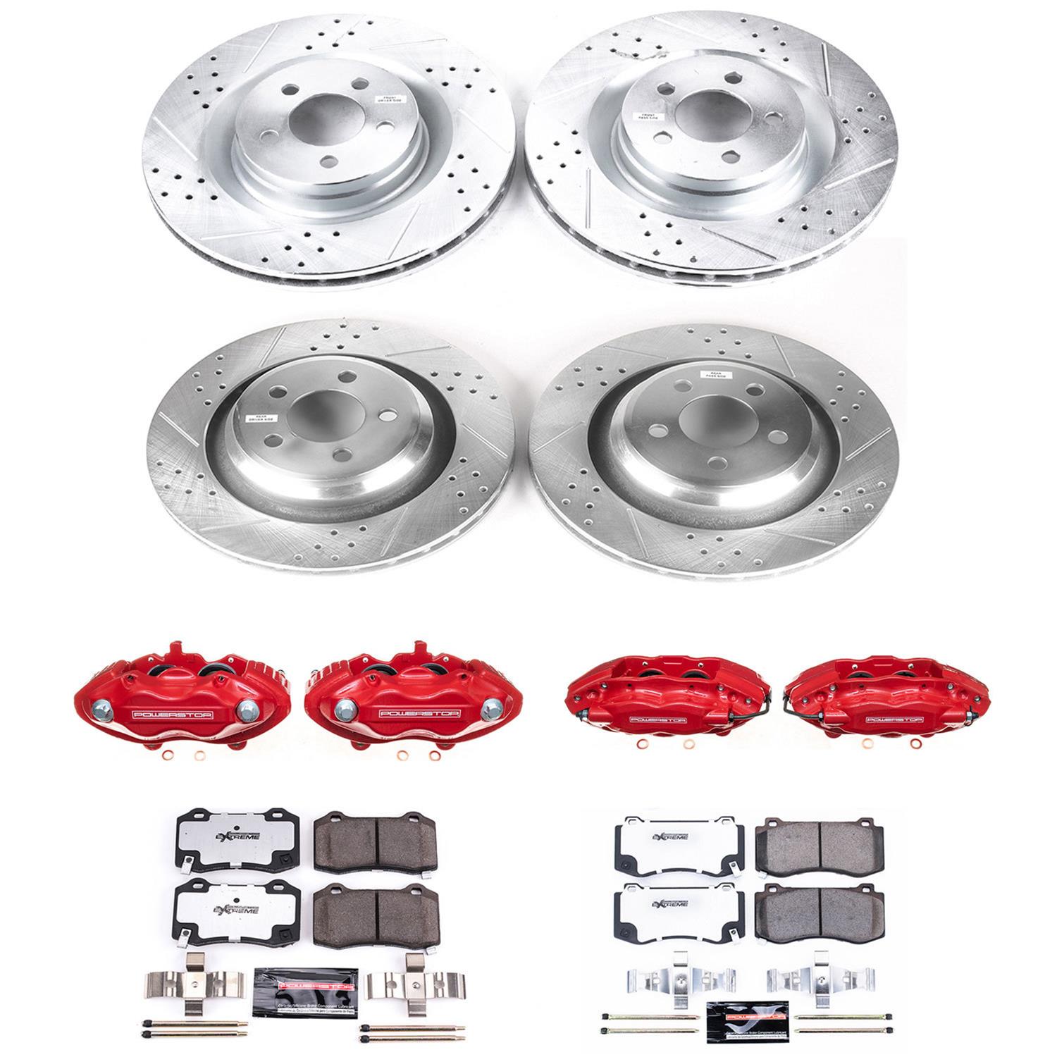 Power Stop 06-08 Dodge Magnum Front and Rear Z26 Street Kit w/Cals (1x psbS5086, 1x psbK4583-26, 1x psbS5084, 1x psbK4695-26) thumbnail 8