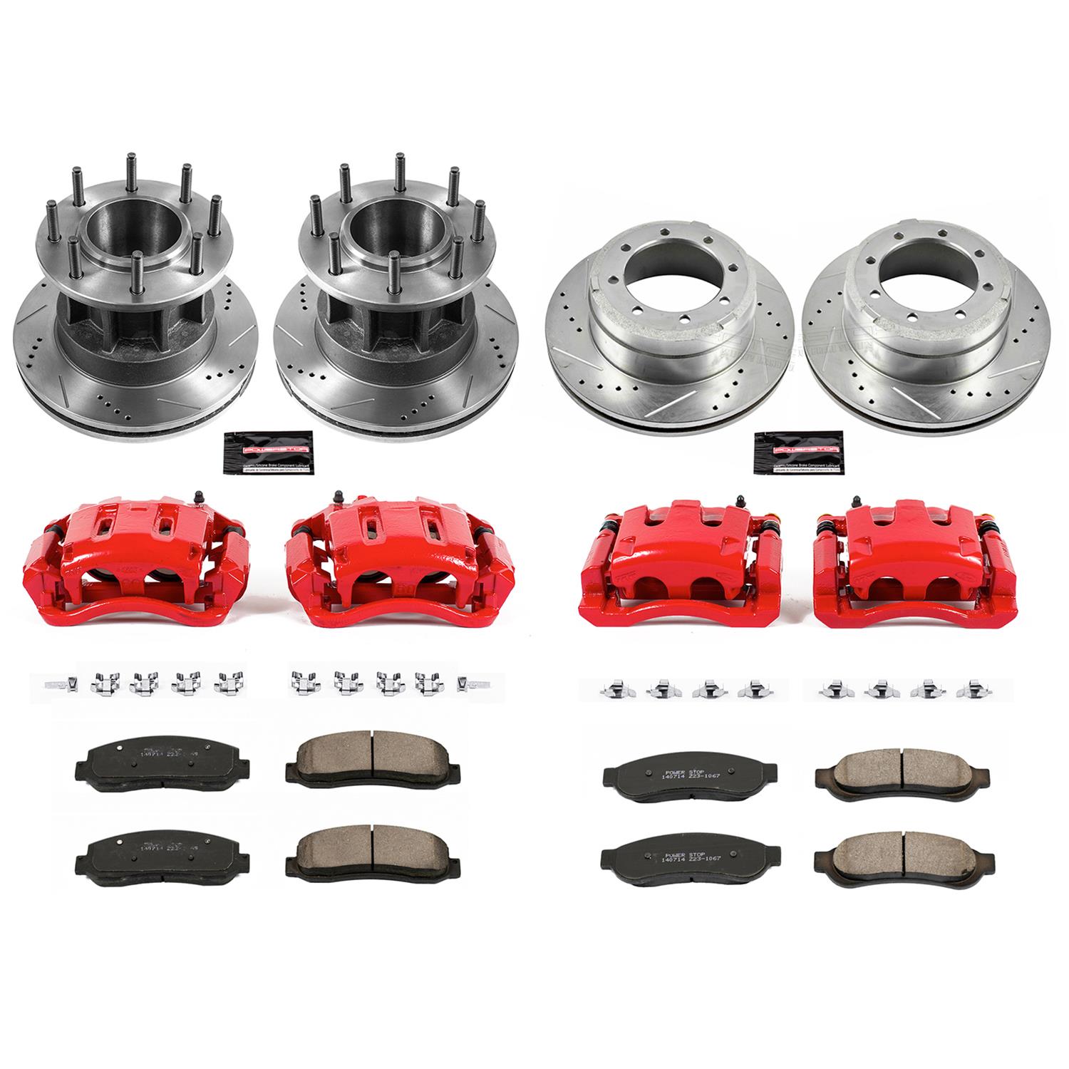 Power Stop 05-07 Ford F-350 Super Duty Front and Rear Z23 Evolution Kit w/Cals (Bundled Kit) thumbnail 3