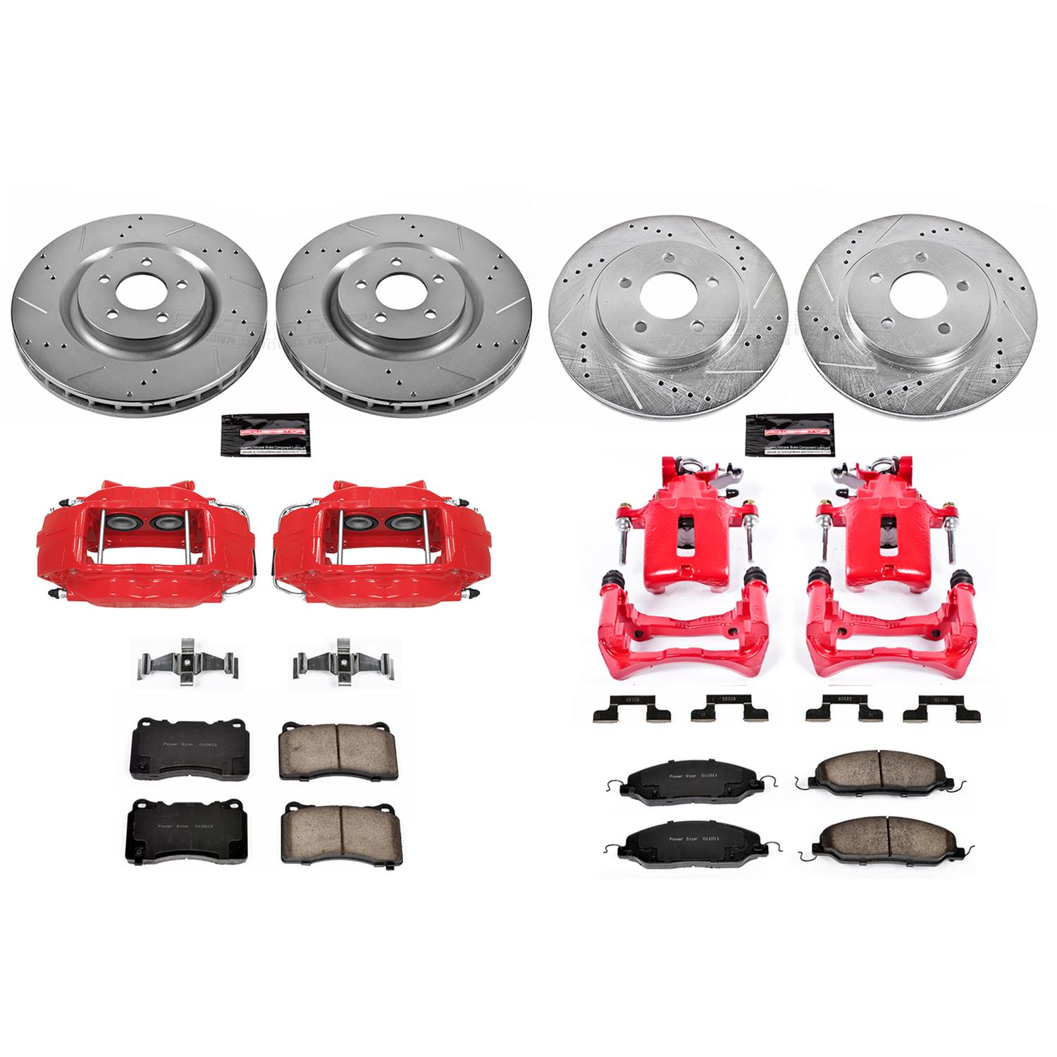 Power Stop 07-11 Ford Mustang Front & Rear Z23 Evolution Sport Brake Kit w/Calipers (1x psbS4926, 1x psbK4547, 1x psbS5128, 1x psbK1384) thumbnail 2