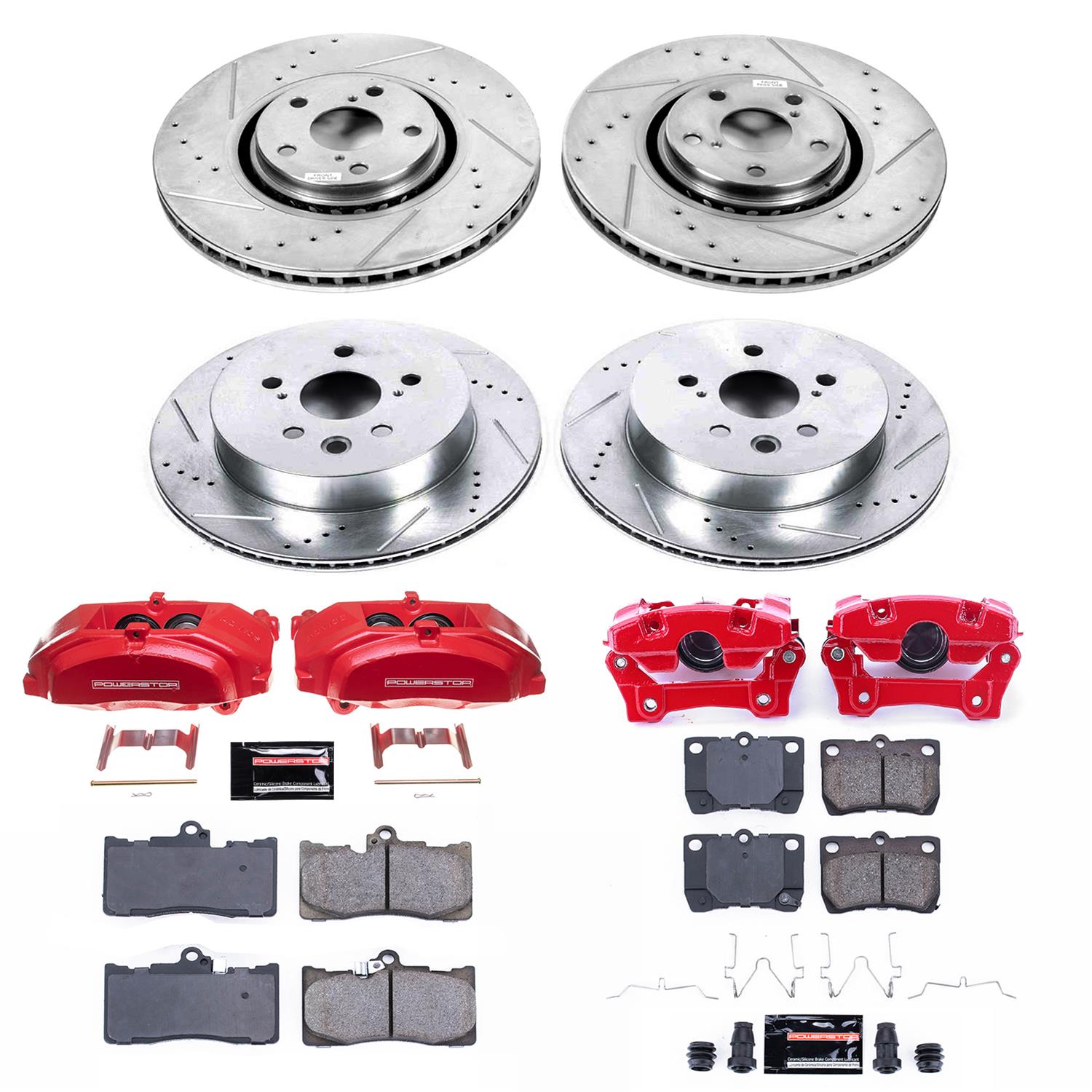 Power Stop 07-11 Lexus GS350 Front & Rear Z23 Evolution Sport Brake Kit w/Calipers (1x psbS3336, 1x psbK4634, 1x psbK2977, 1x psbS3312) thumbnail 5