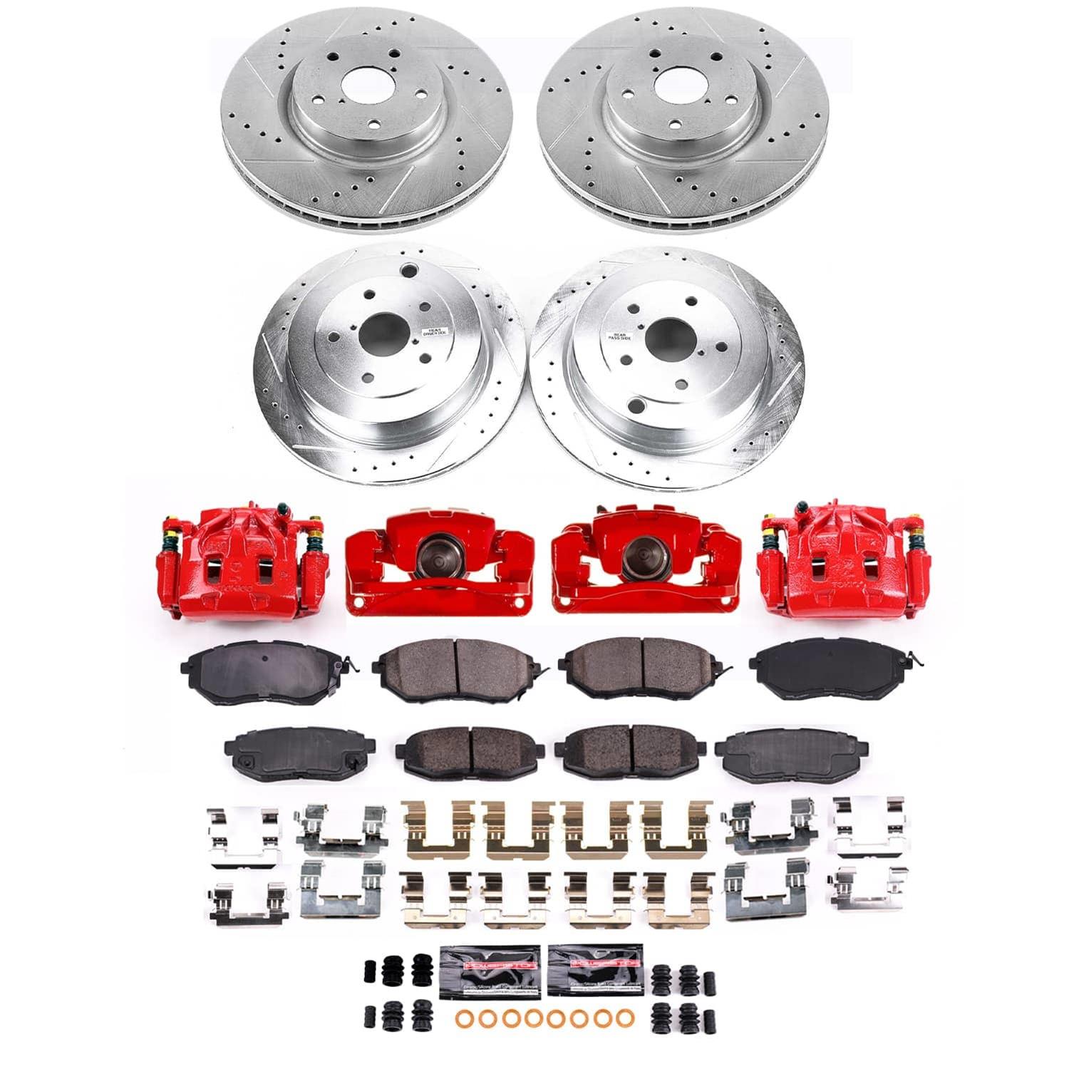Power Stop 08-14 Subaru Tribeca Front and Rear Z23 Evolution Kit w/Cals (1x psbS3348, 1x psbK4645, 1x psbK4603, 1x psbS3234) thumbnail 3