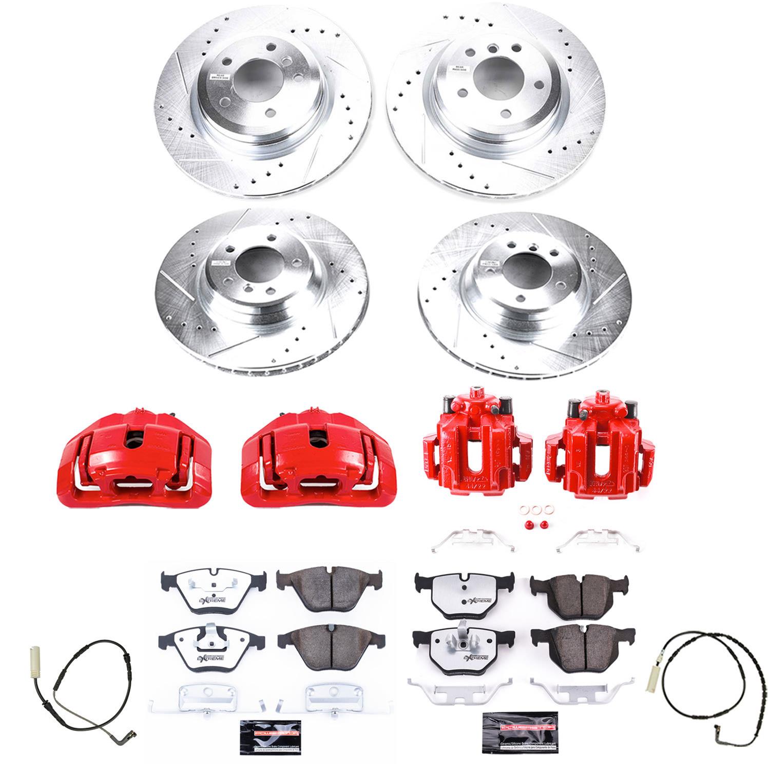 Power Stop 07-09 BMW 335i Front and Rear Z26 Street Kit w/Cals (1x psbK5281-26, 1x psbK045-26, 1x psbS3328, 1x psbS3334) thumbnail 3