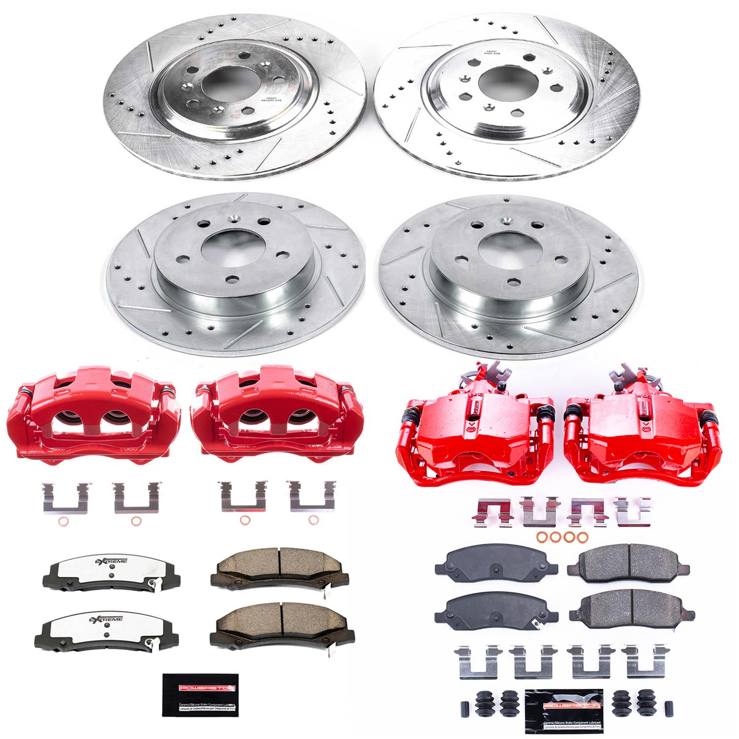 Power Stop 06-11 Buick Lucerne Front & Rear Z23 Evolution Sport Brake Kit w/Calipers (1x psbS5014, 1x psbK4658, 1x psbK4654, 1x psbS5024) thumbnail 5