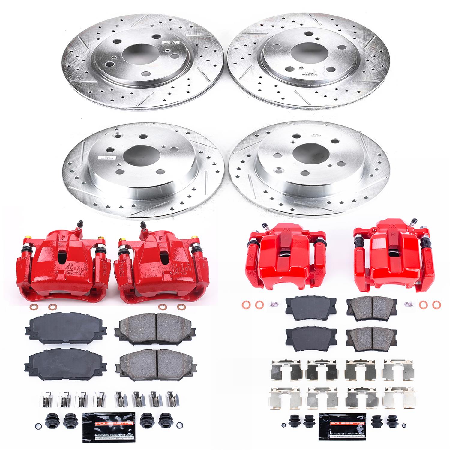 Power Stop 11-16 Toyota RAV4 Front & Rear Z23 Evolution Sport Brake Kit w/Calipers (1x psbS3196A, 1x psbS7049, 1x psbK258, 1x psbK4671) thumbnail 2