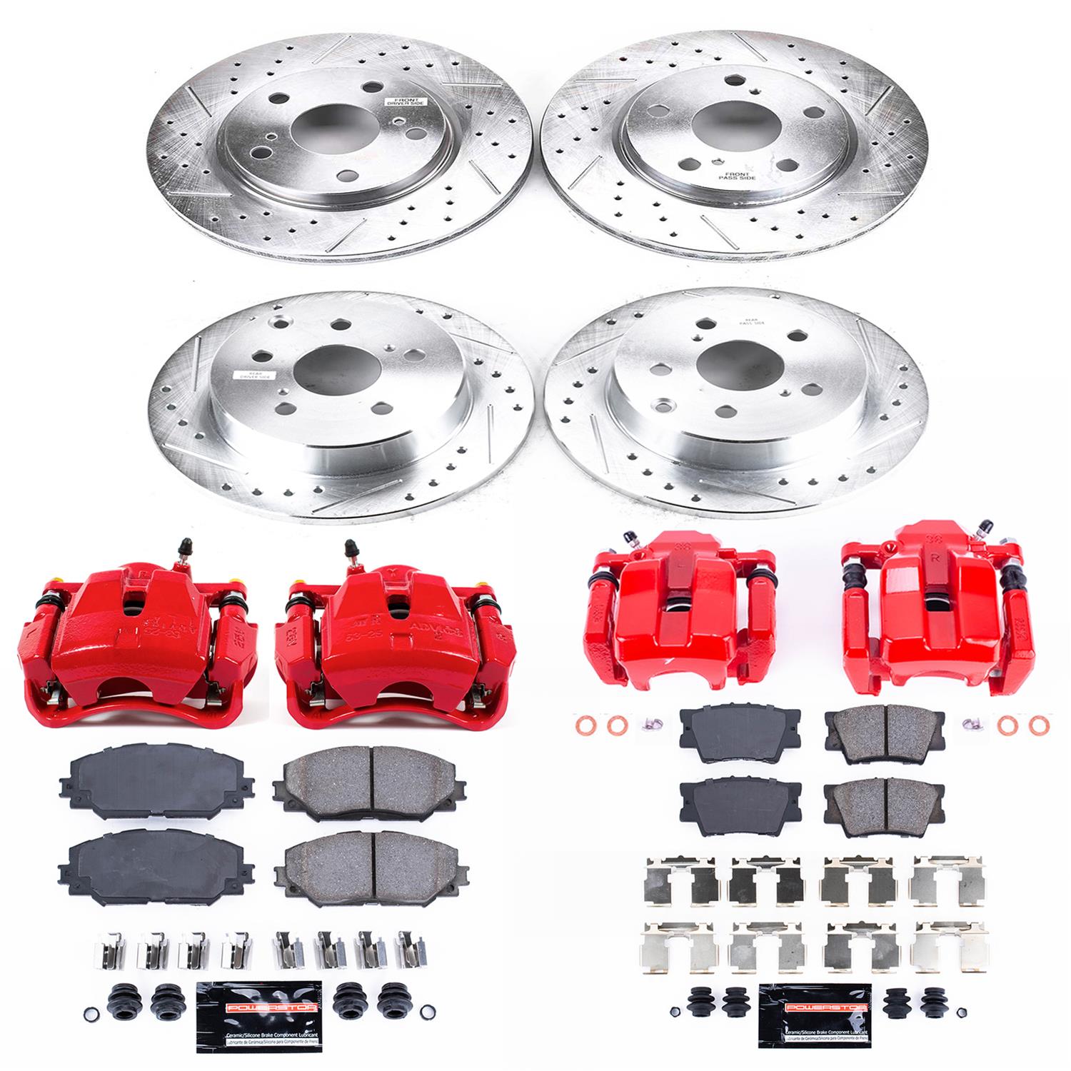Power Stop 11-18 Toyota RAV4 Front & Rear Z23 Evolution Sport Brake Kit w/Calipers (1x psbS7049, 1x psbK258, 1x psbK4671, 1x psbS3196) thumbnail 5