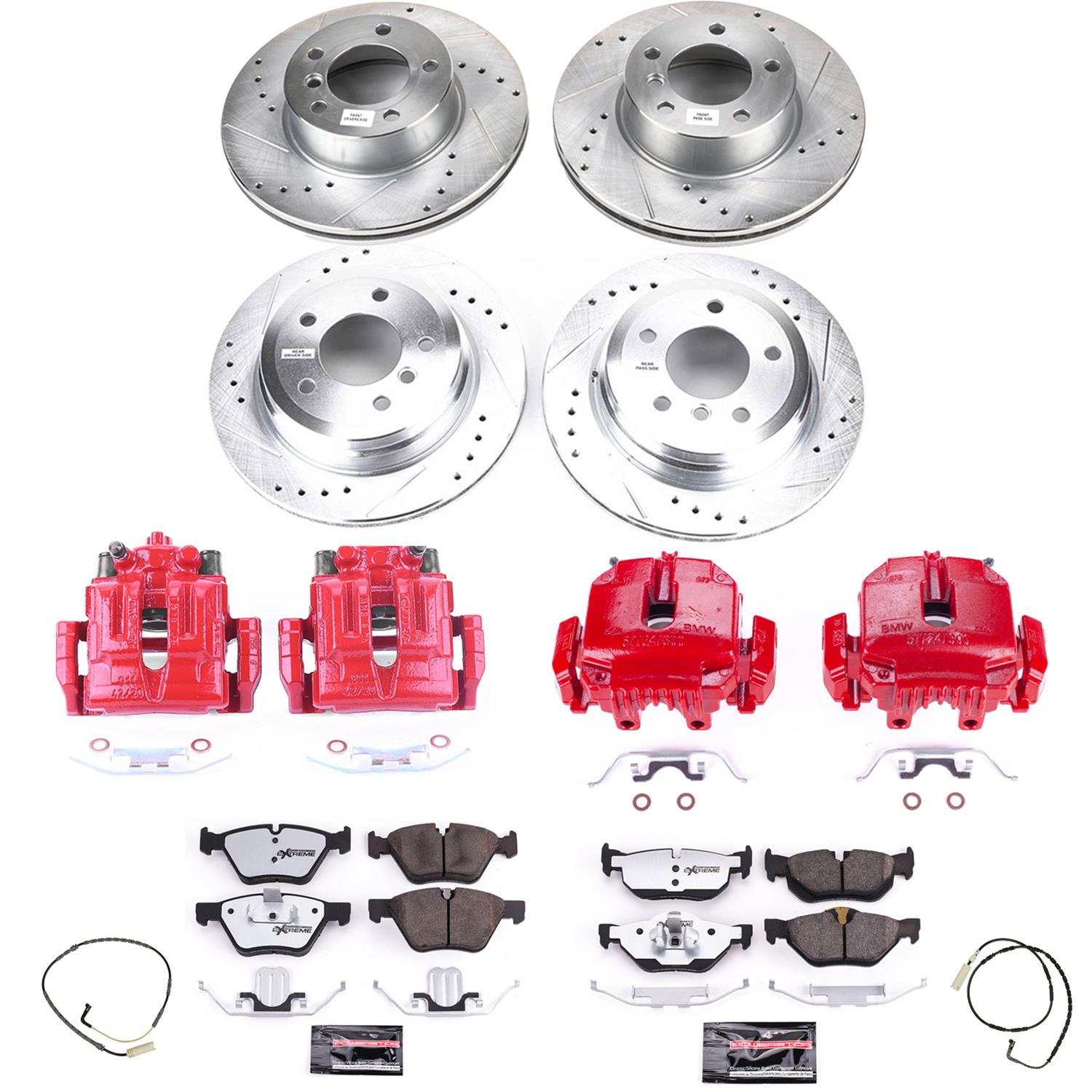 Power Stop 2007 BMW 328xi Front & Rear Z26 Street Warrior Brake Kit w/Calipers (1x psbKC3002-26, 1x psbKC4589-26) thumbnail 8