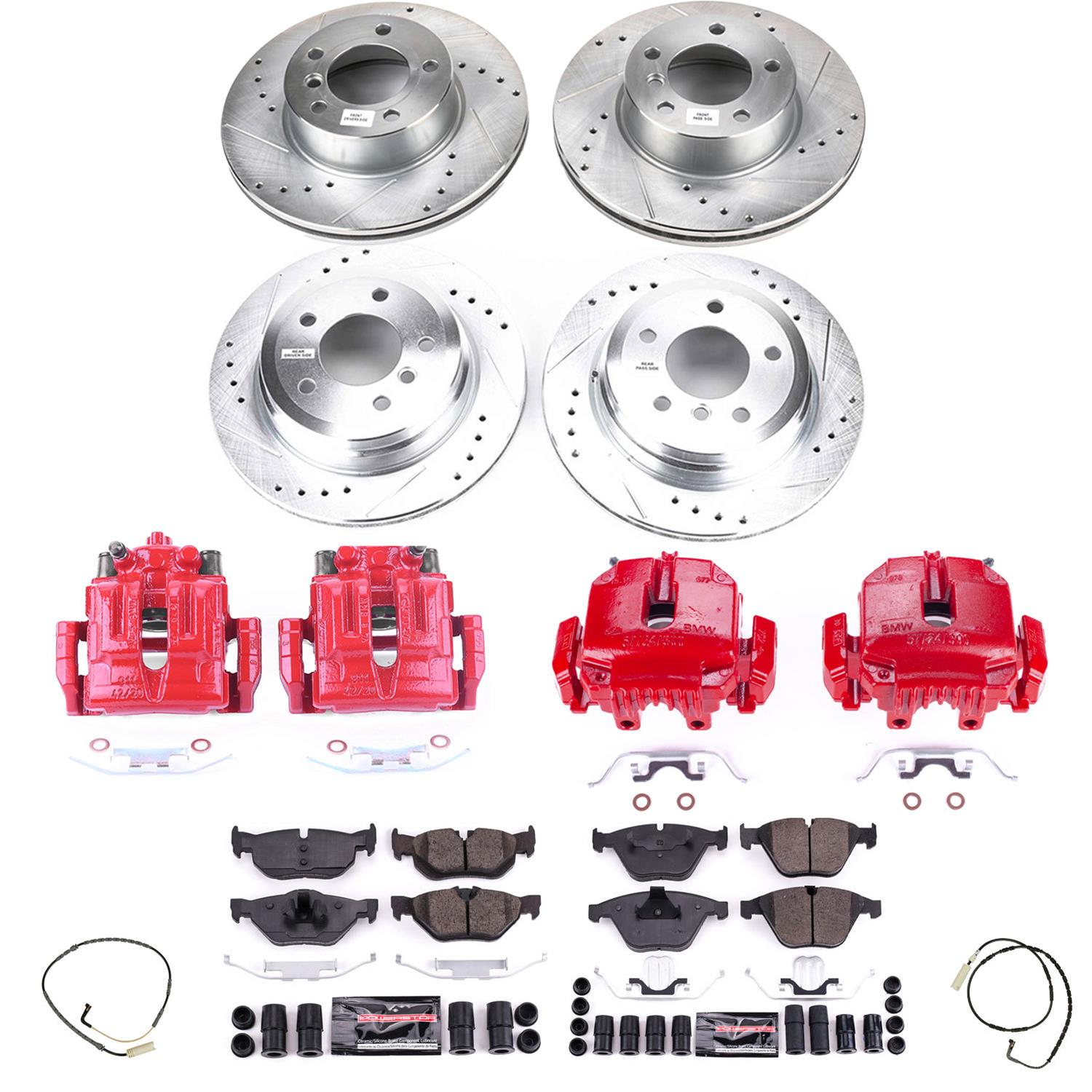 Power Stop 2007 BMW 328xi Front & Rear Z23 Evolution Sport Brake Kit w/Calipers (1x psbK3002, 1x psbS3242, 1x psbS3226, 1x psbK4589) thumbnail 2