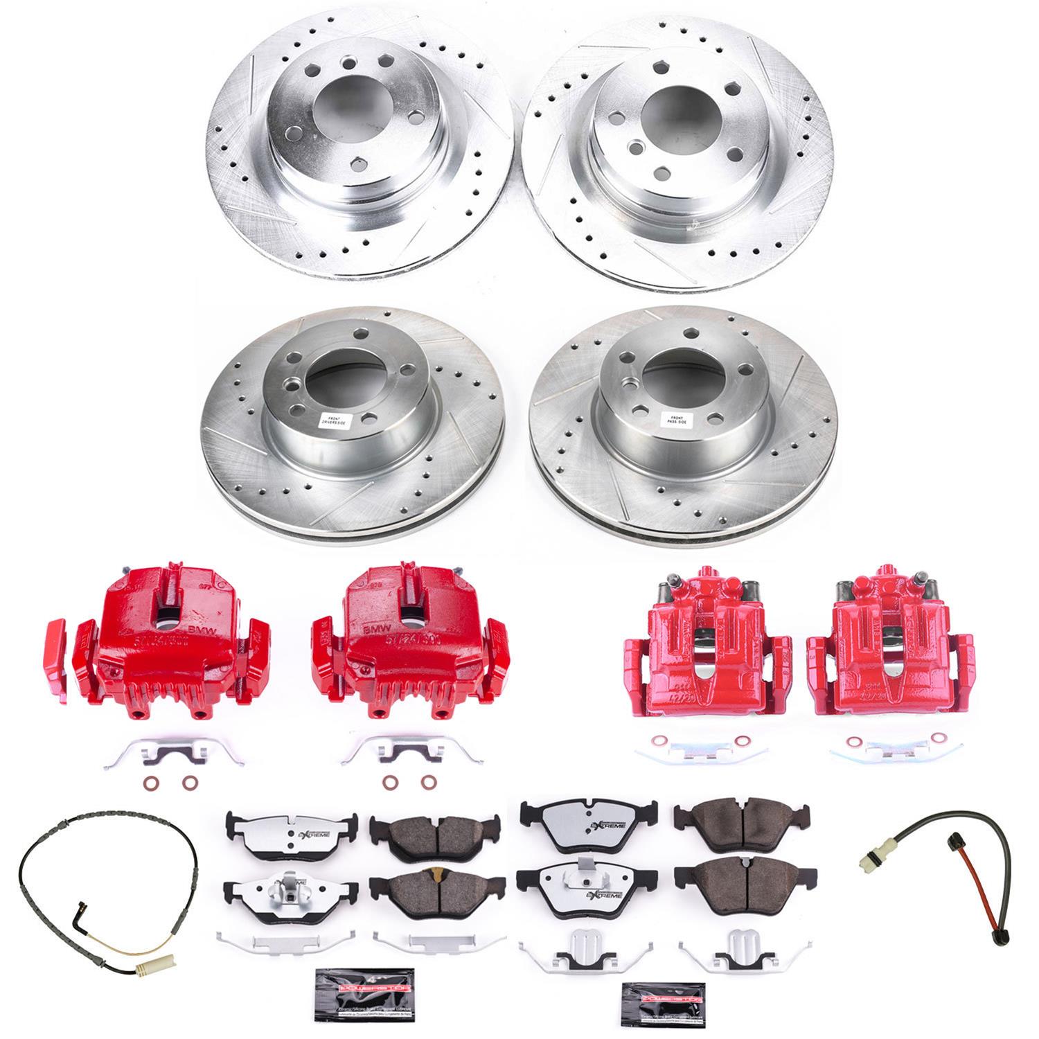 Power Stop 2007 BMW 328i Front & Rear Z26 Street Warrior Brake Kit w/Calipers (1x psbKC3002-26, 1x psbKC4590-26) thumbnail 8