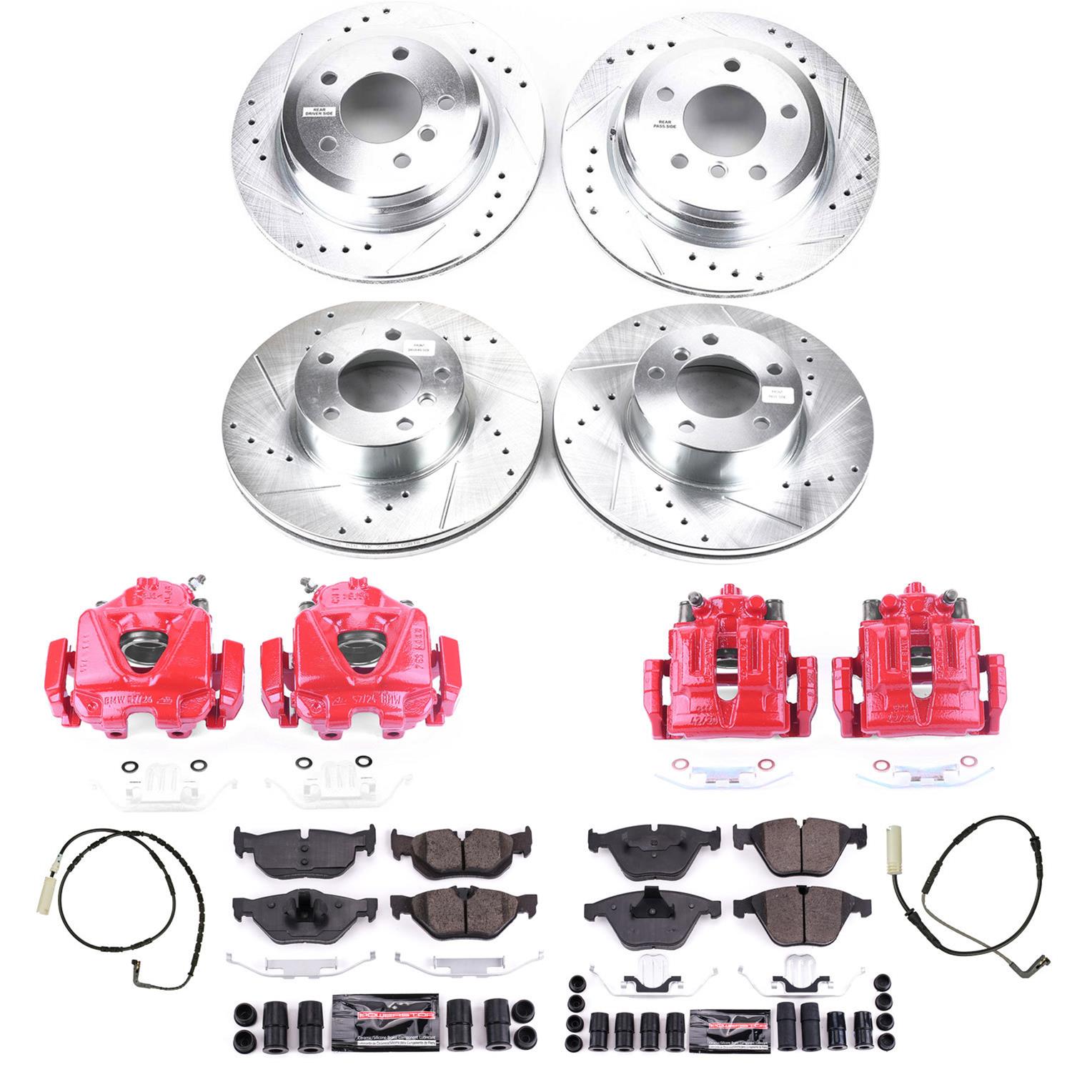 Power Stop 08-10 BMW 328i Front & Rear Z23 Evolution Sport Brake Kit w/Calipers (1x psbS3360, 1x psbK3002, 1x psbS3226, 1x psbK4677) thumbnail 5