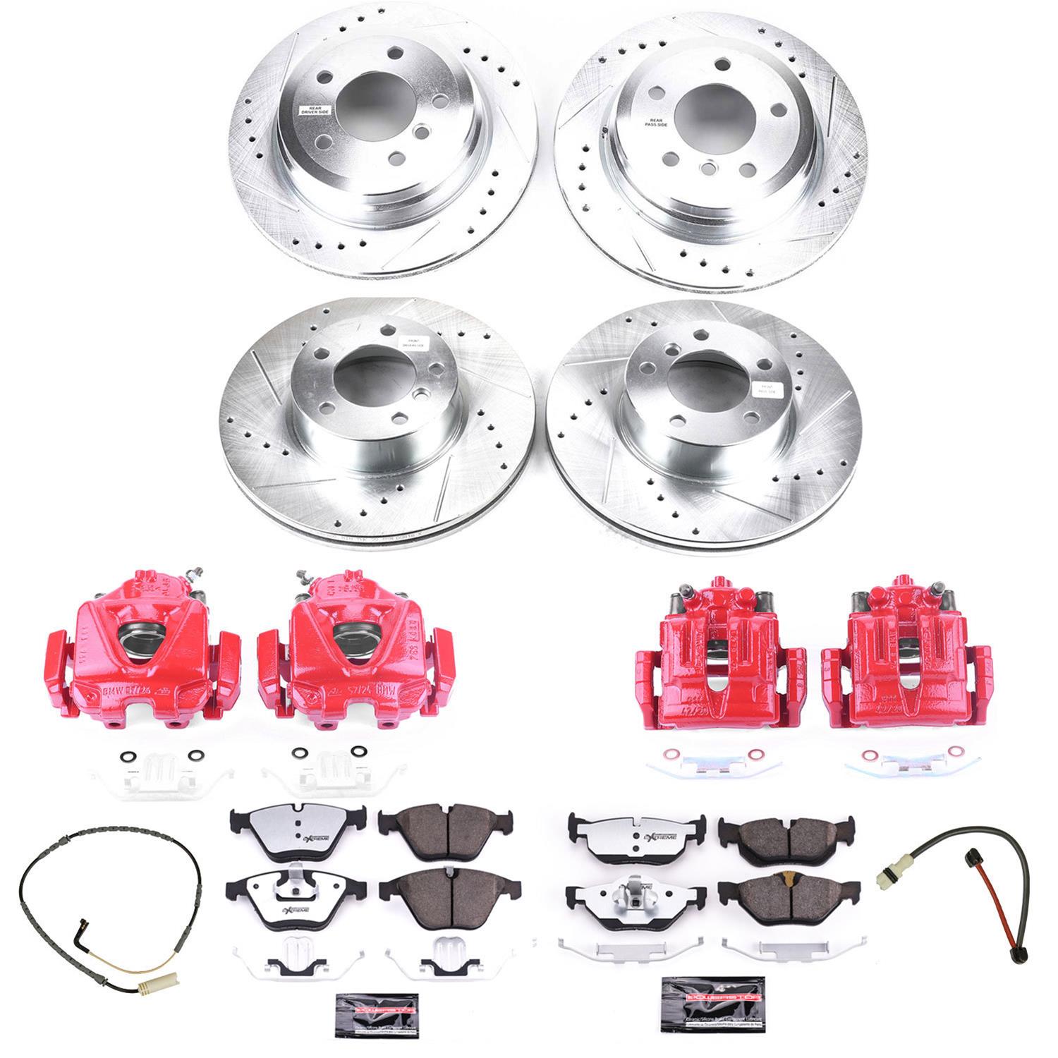 Power Stop 09-10 BMW 328i xDrive Front & Rear Z26 Street Warrior Brake Kit w/Calipers (1x psbKC4678-26, 1x psbKC3002-26) thumbnail 8