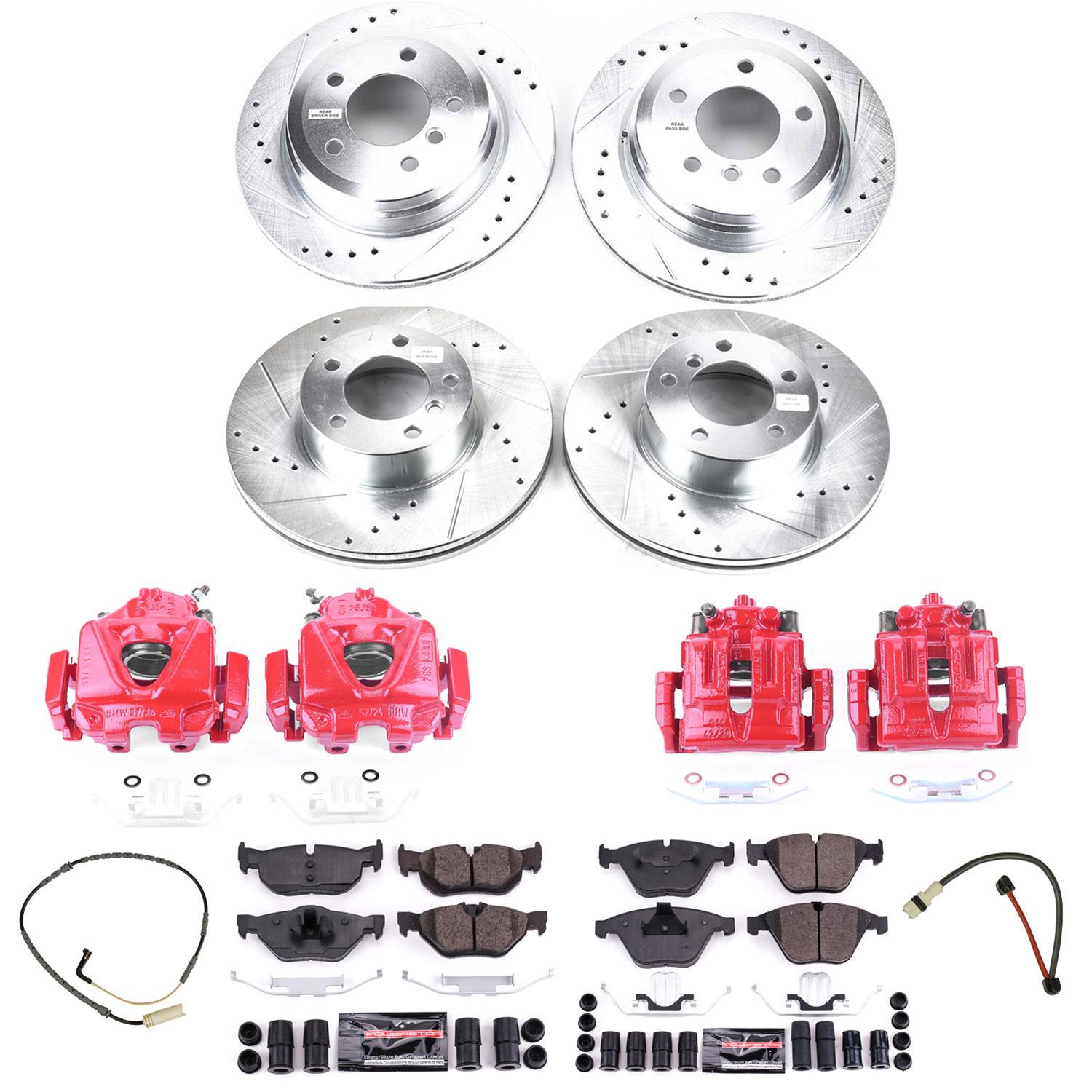 Power Stop 09-10 BMW 328i xDrive Front & Rear Z23 Evolution Sport Brake Kit w/Calipers (1x psbS3360, 1x psbK3002, 1x psbS3226, 1x psbK4678) thumbnail 2