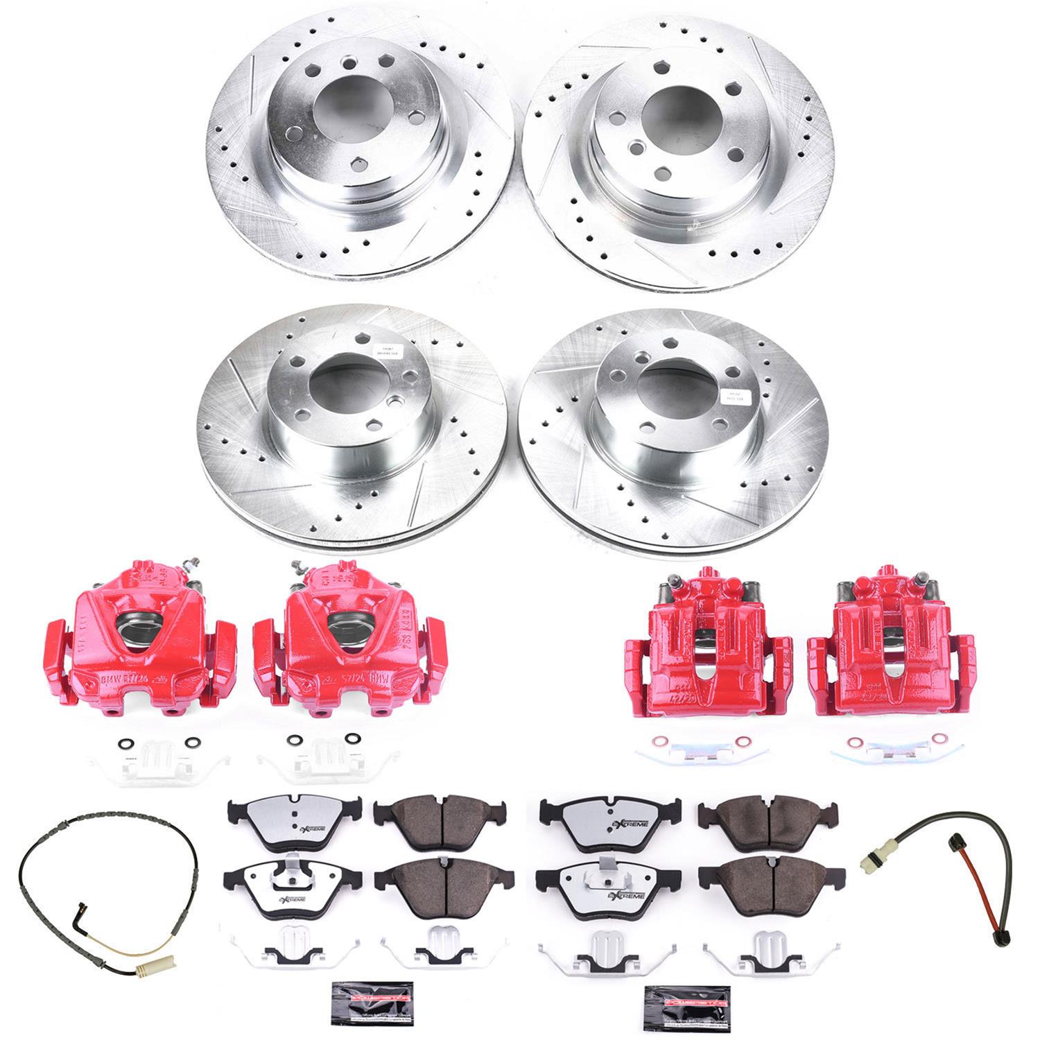 Power Stop 08-10 BMW 328i Front & Rear Z26 Street Warrior Brake Kit w/Calipers (1x psbKC4677-26, 1x psbKC044-26) thumbnail 8