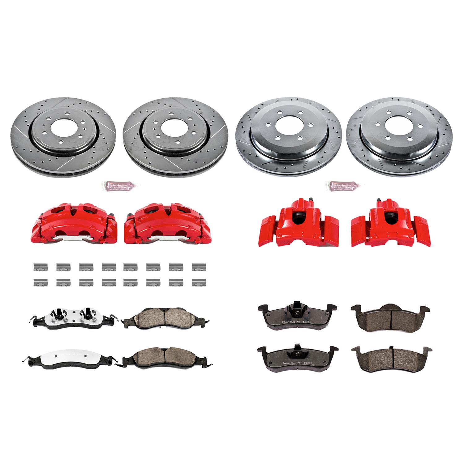 Power Stop KC2172-36 Rear Z36 Truck and Tow Brake Kit with Calipers