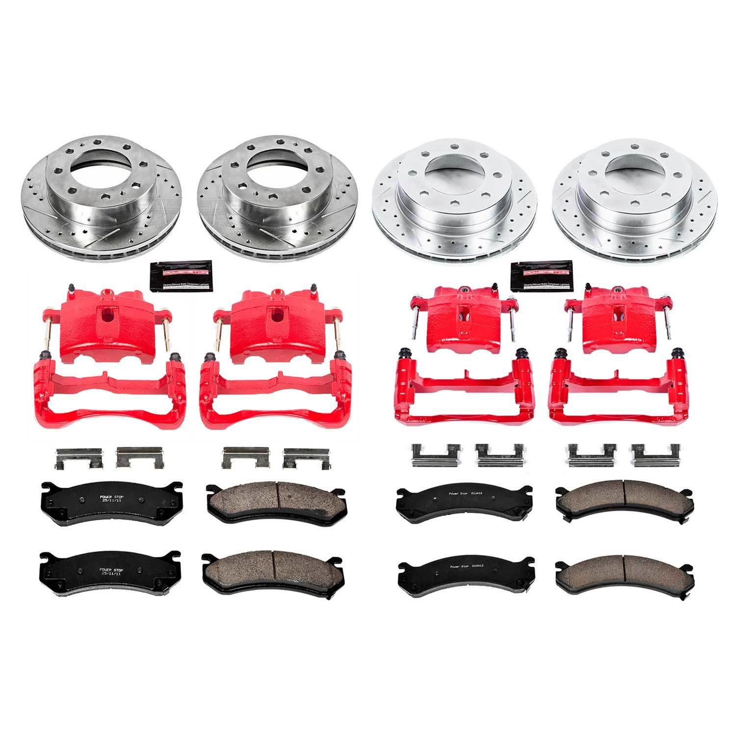 Power Stop 2004 Chevrolet Silverado 2500 HD Front & Rear Z23 Evolution Sport Brake Kit w/Calipers (Bundled Kit) thumbnail 8
