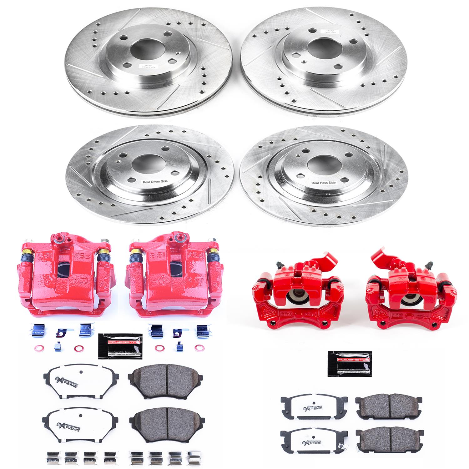 Power Stop 01-05 Mazda Miata Front & Rear Z26 Street Warrior Brake Kit w/Calipers (1x psbKC2353-26, 1x psbKC5267-26) thumbnail 5