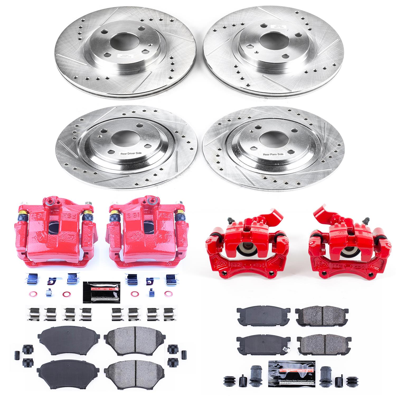 Power Stop 01-05 Mazda Miata Front & Rear Z23 Evolution Sport Brake Kit w/Calipers (1x psbK5267, 1x psbS2738, 1x psbS2812, 1x psbK2353) thumbnail 4