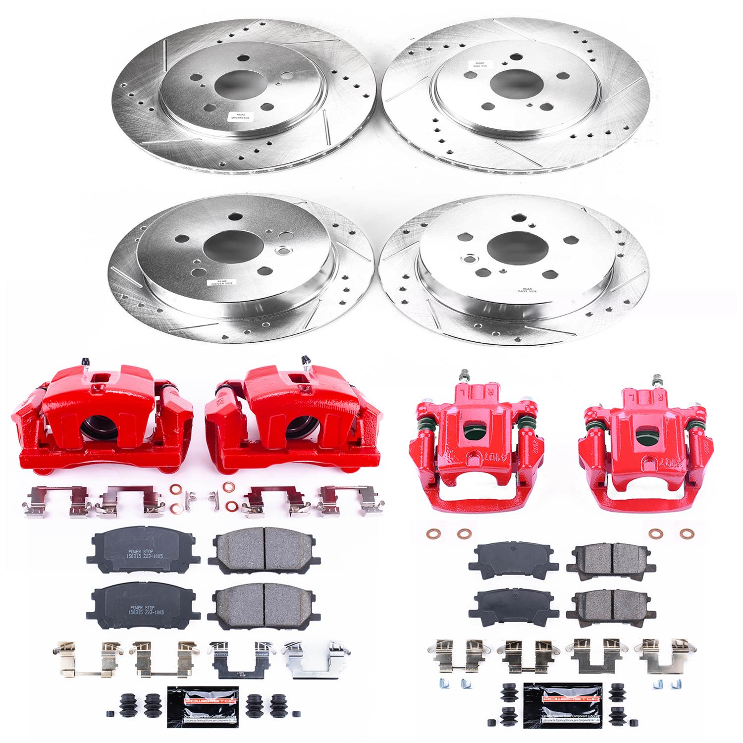 Power Stop 04-06 Lexus RX330 Front & Rear Z23 Evolution Sport Brake Kit w/Calipers (1x psbK196, 1x psbK5333, 1x psbS2874, 1x psbS2782) thumbnail 4